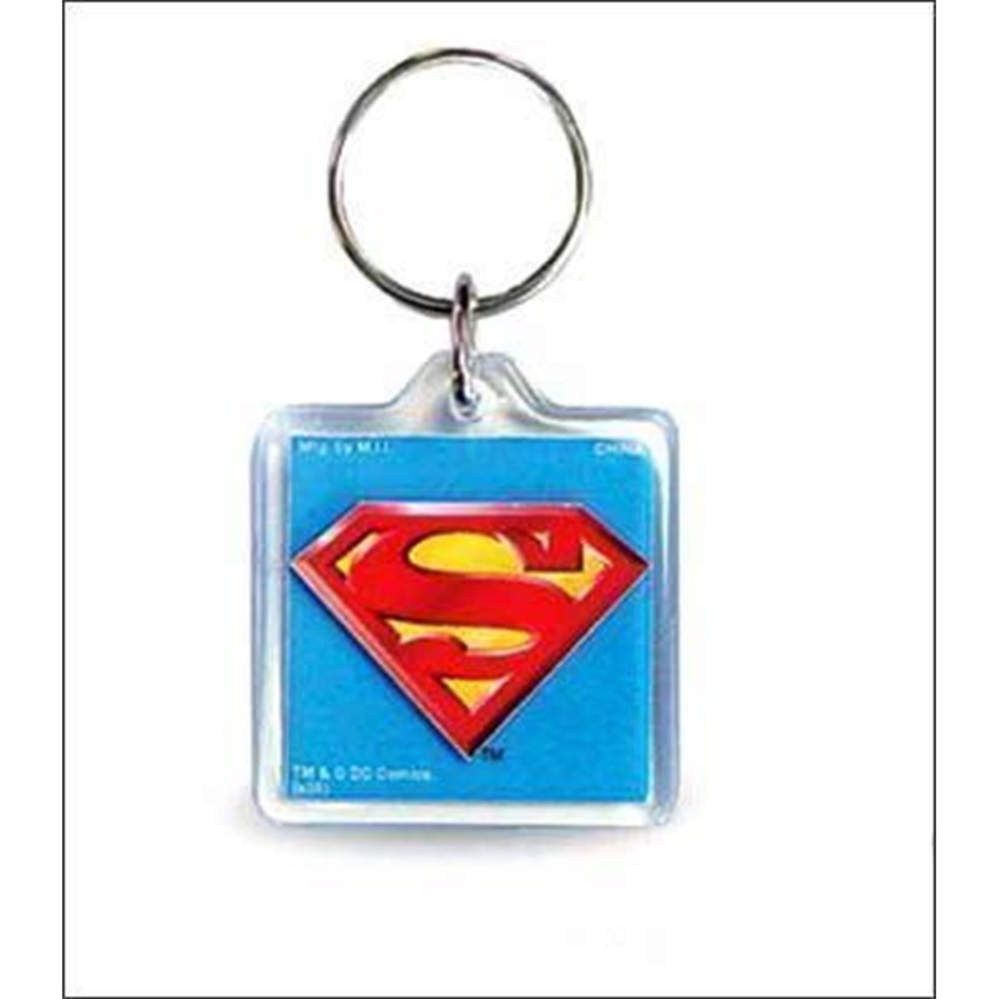 Superman Symbol Lucite Keychain