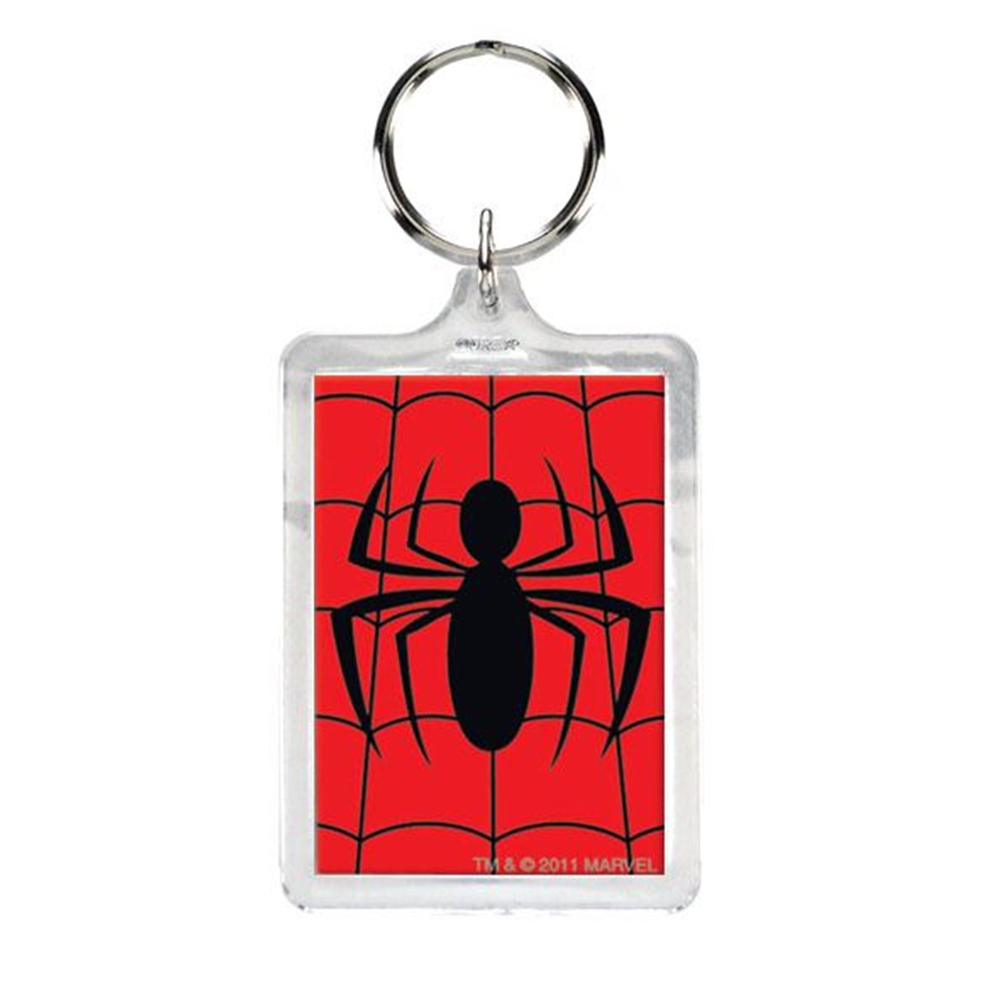 Spiderman Symbol Lucite Keychain