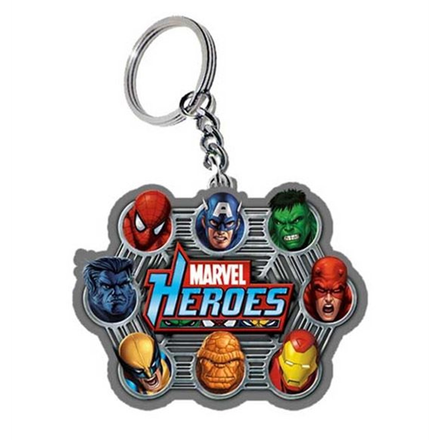 Marvel Heroes Heads Keychain