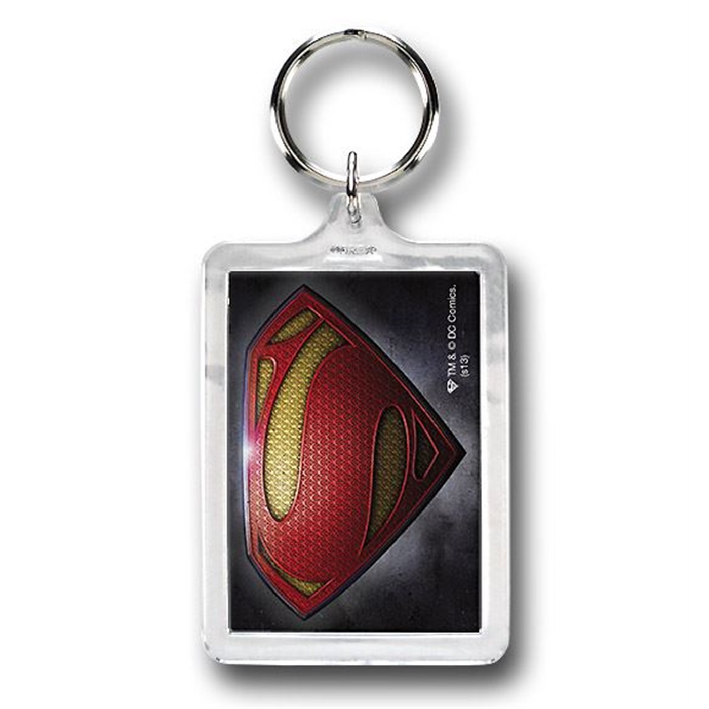 Superman Man of Steel Symbol Grey Keychain