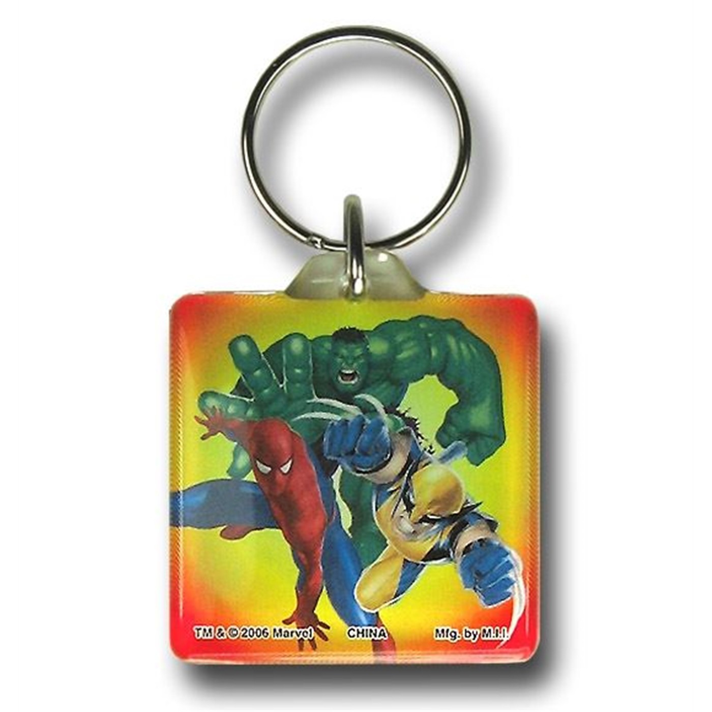 Marvel Heroes Lucite Keychain
