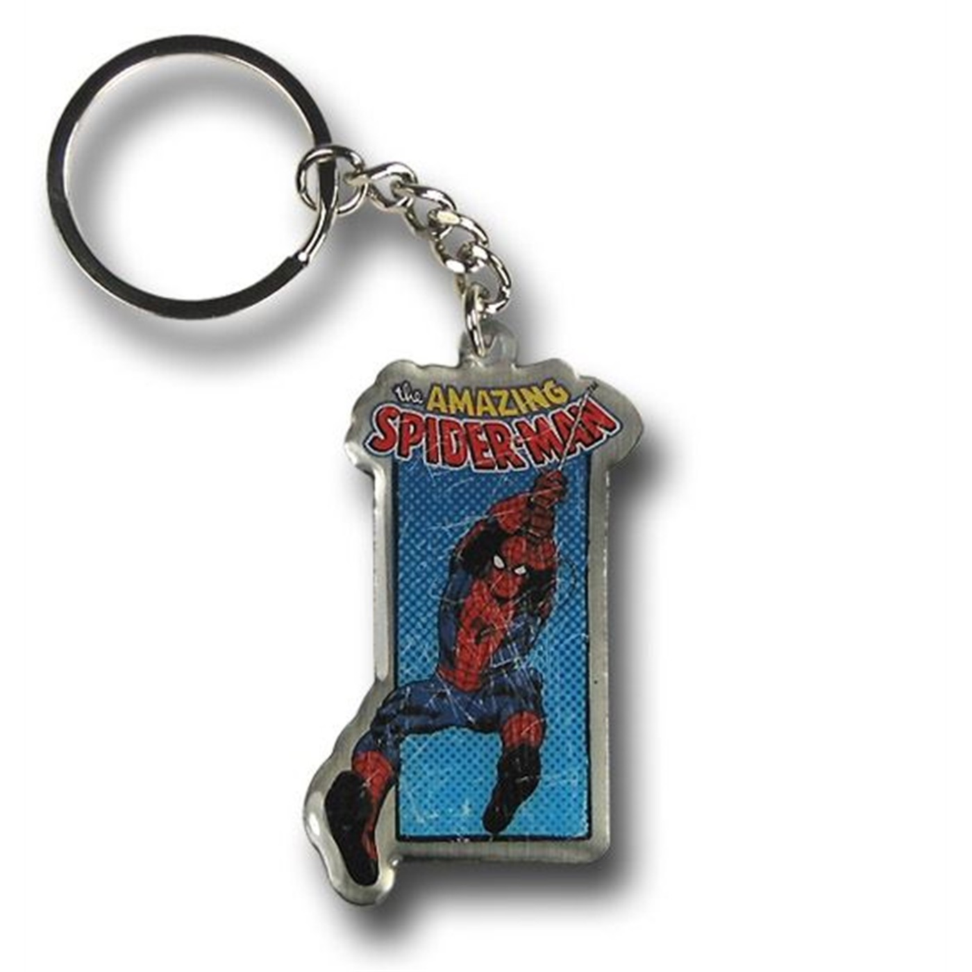 Spiderman Hanging Metal Keychain