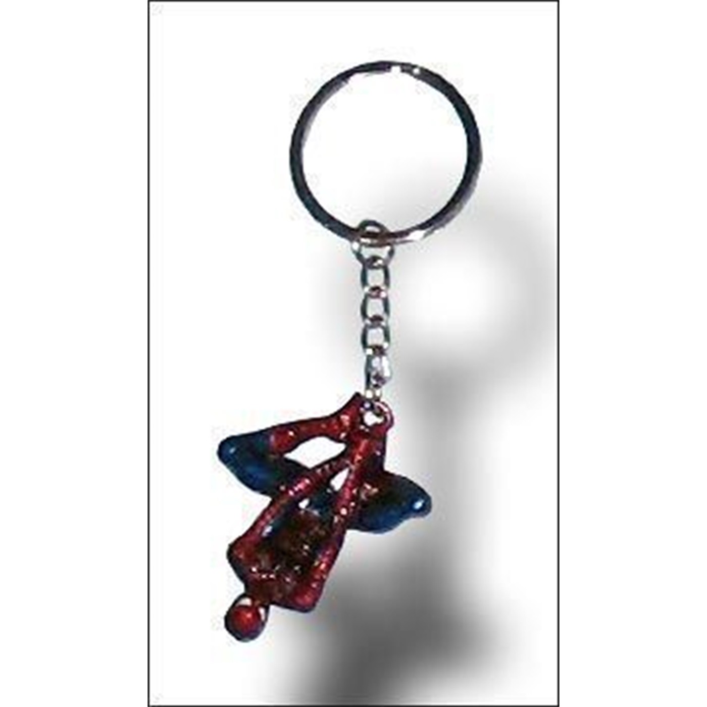 Spiderman Hanging Pewter Keychain