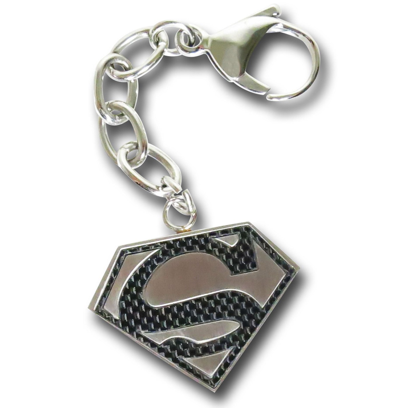 Superman Black & Silver Symbol Keychain