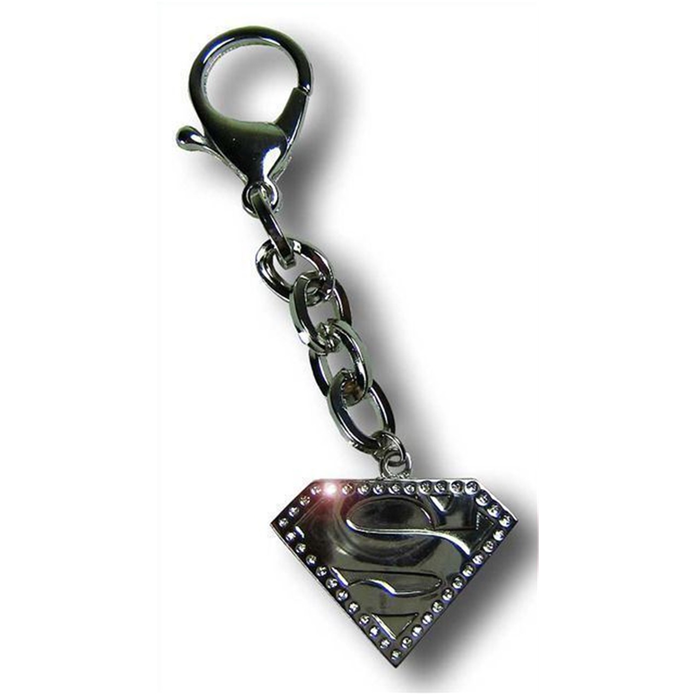 Superman Chrome Rhinestone Keychain