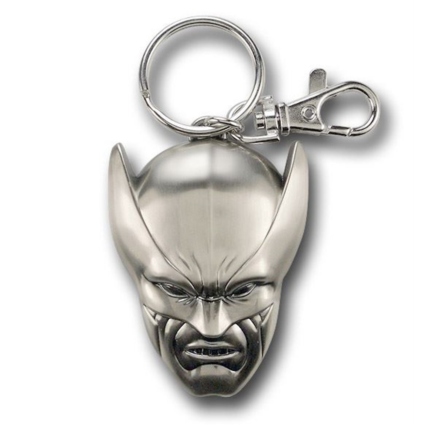 Wolverine Head Pewter Keychain