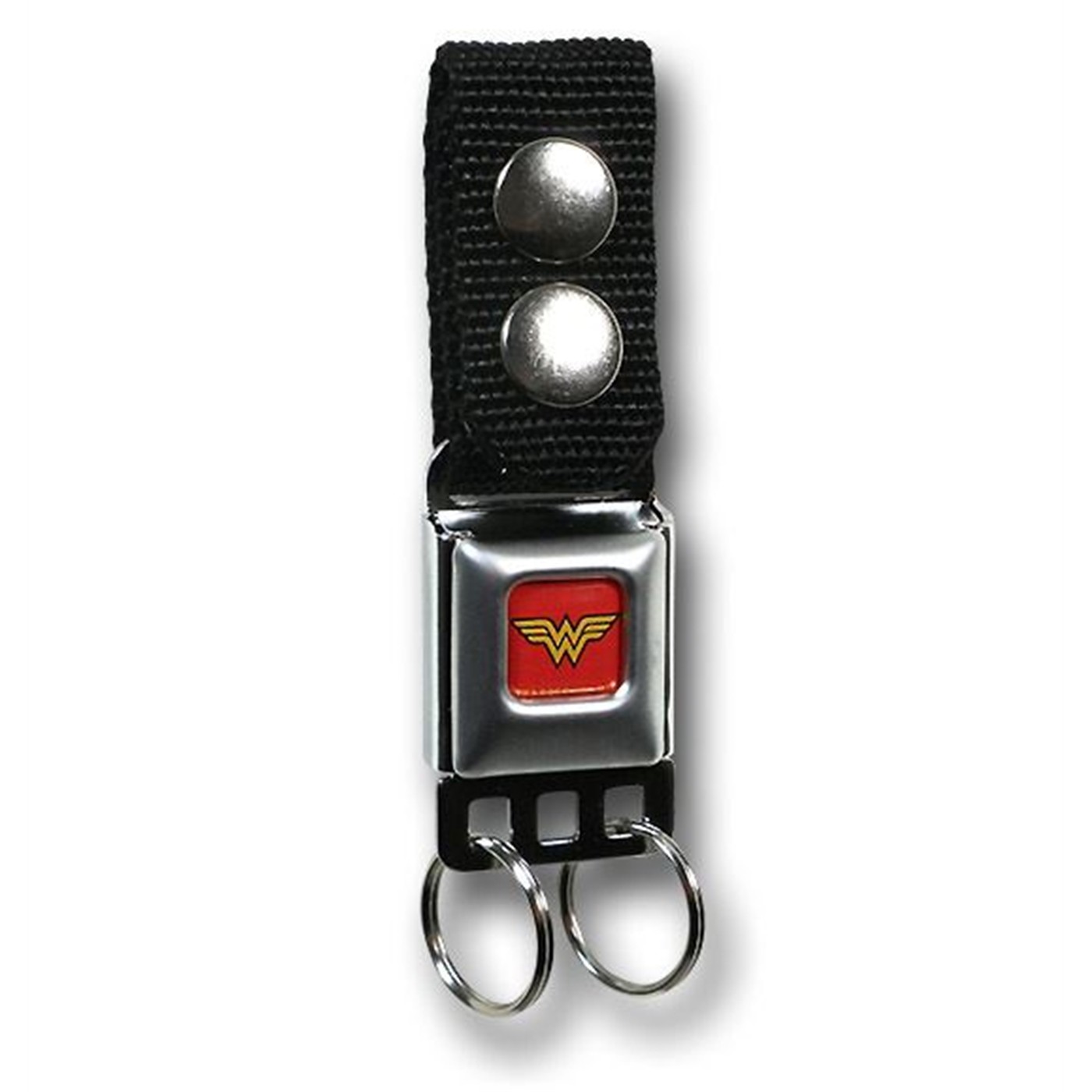 Wonder Woman Seatbelt Keychain w/Snap-On Belt Loop