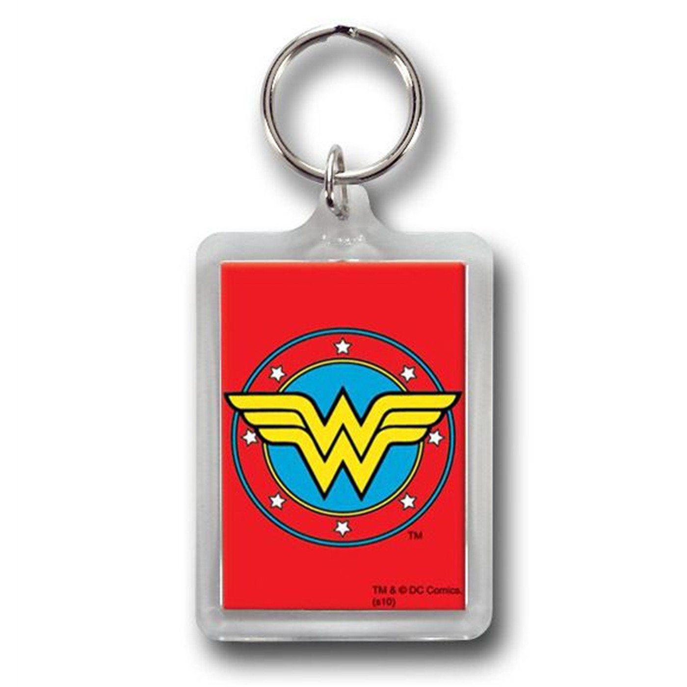 Wonder Woman Symbol Lucite Keychain
