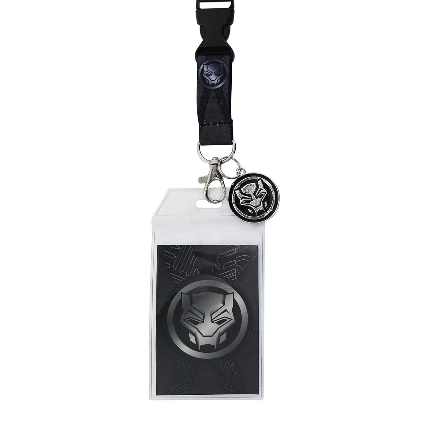 Black Panther Movie Symbol Lanyard with Charm