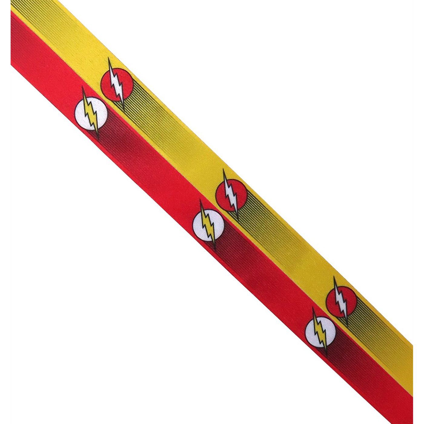 Flash Red and Yellow Logo Lanyard with PVC Charm