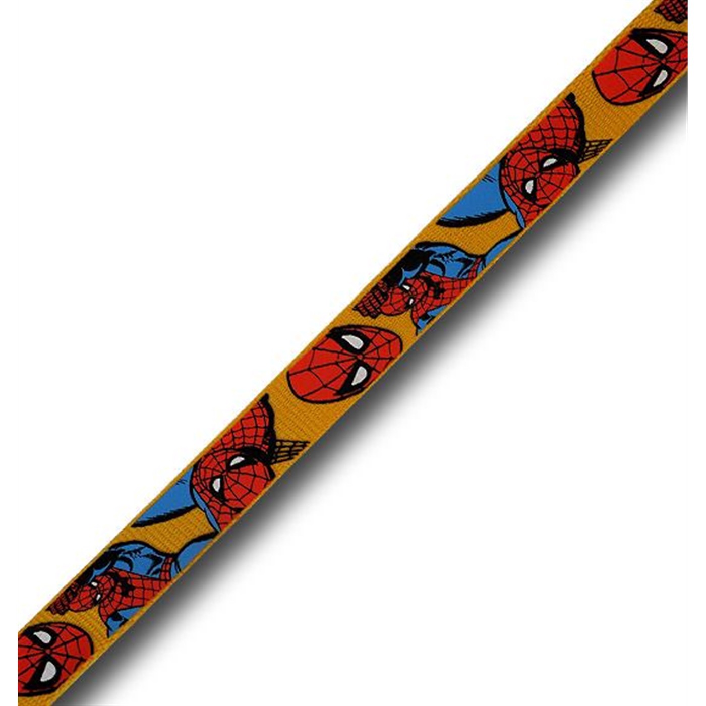 Spiderman Yellow Lanyard with Spiderman Face