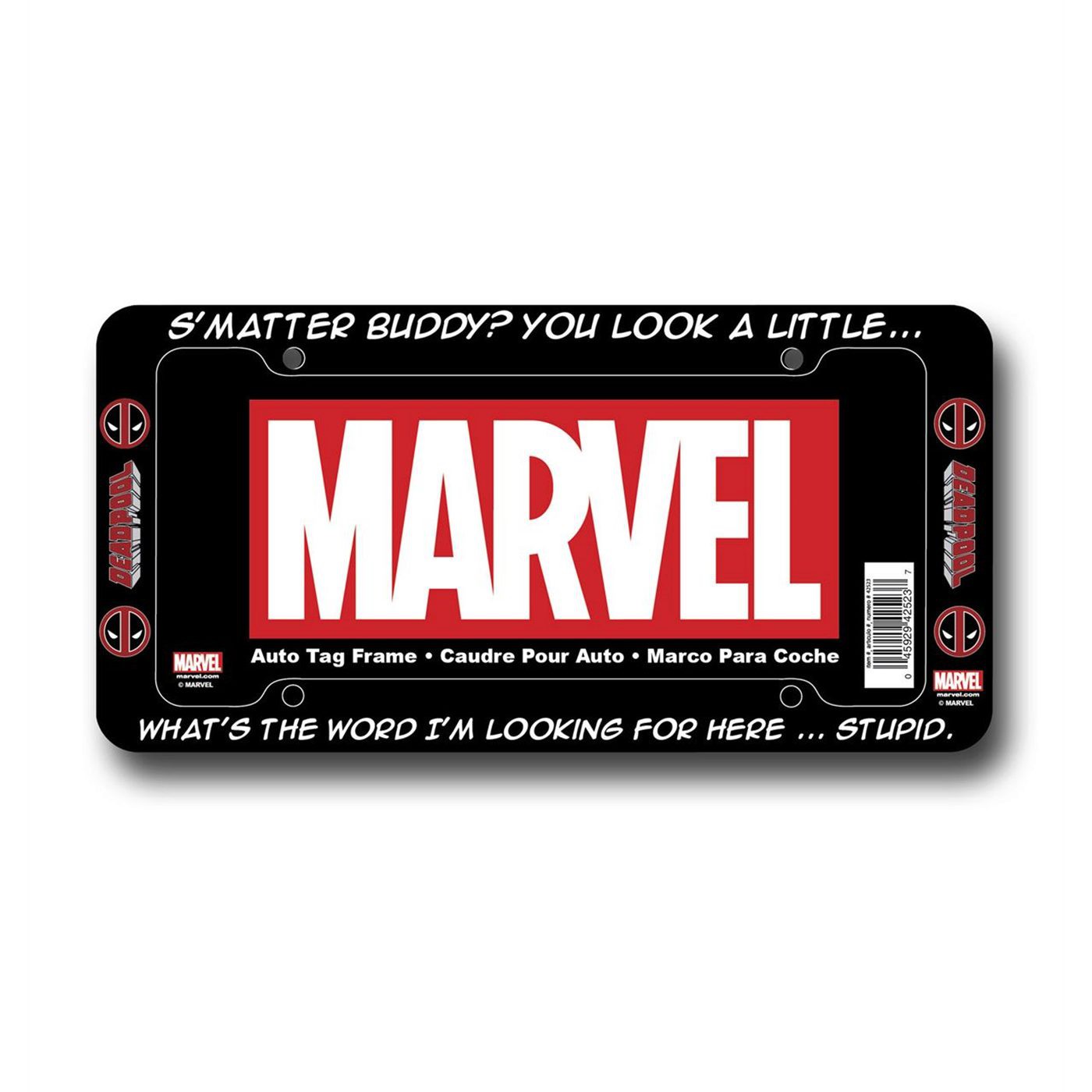 Deadpool You Look Stupid License Plate Frame