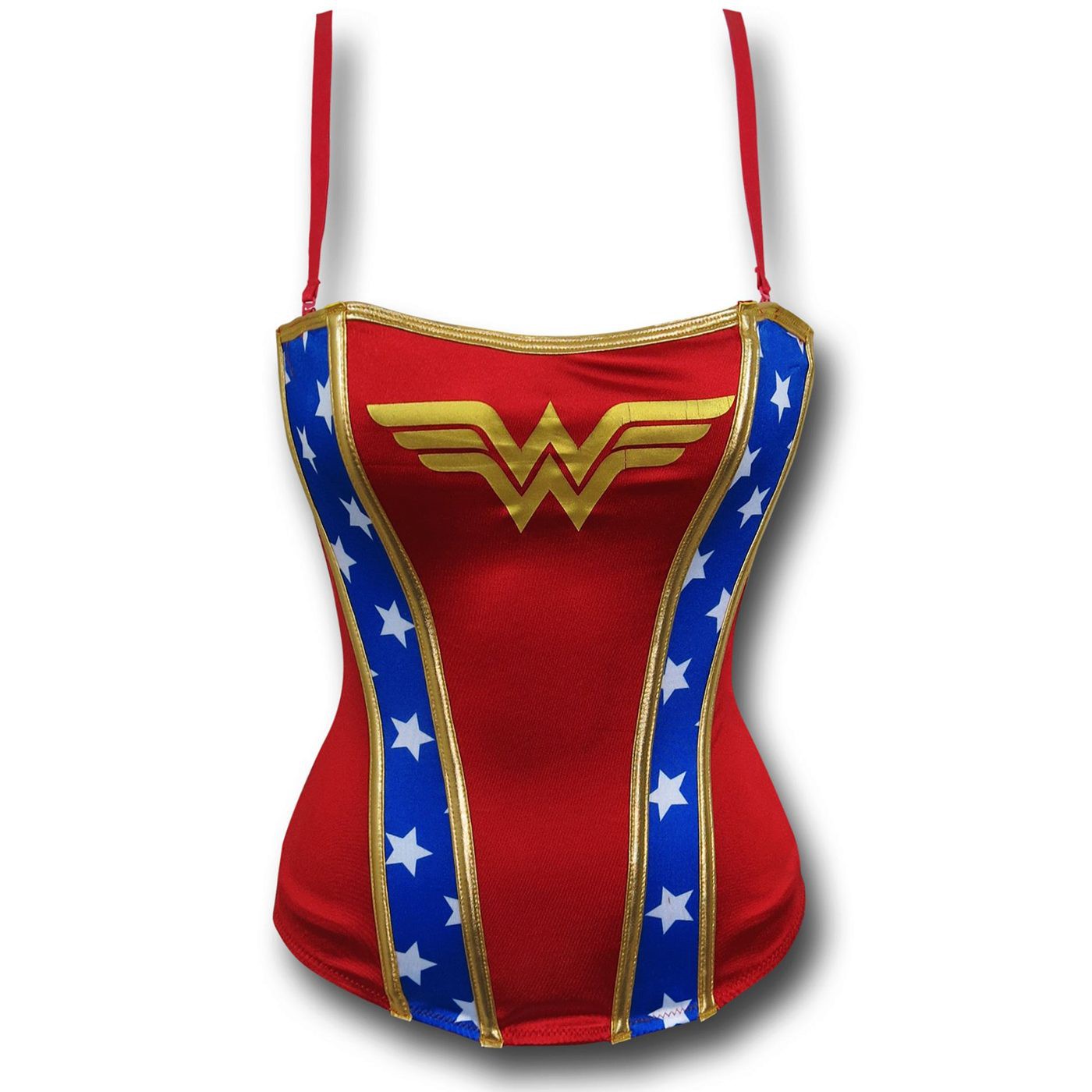 Wonder Woman Stretch Satin Women's Corset & Panty Set