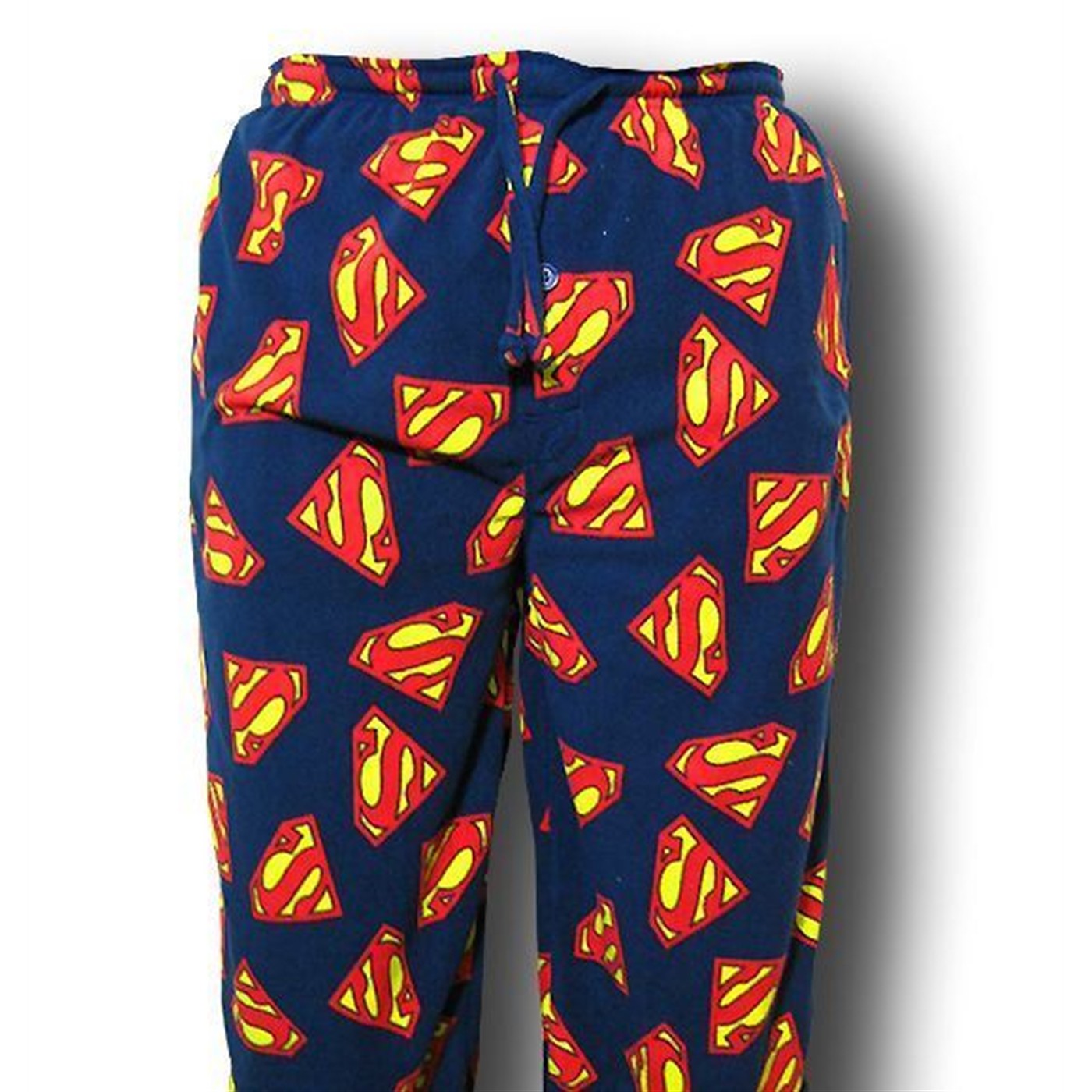 Superman Navy Logo Fleece Lounge Pants