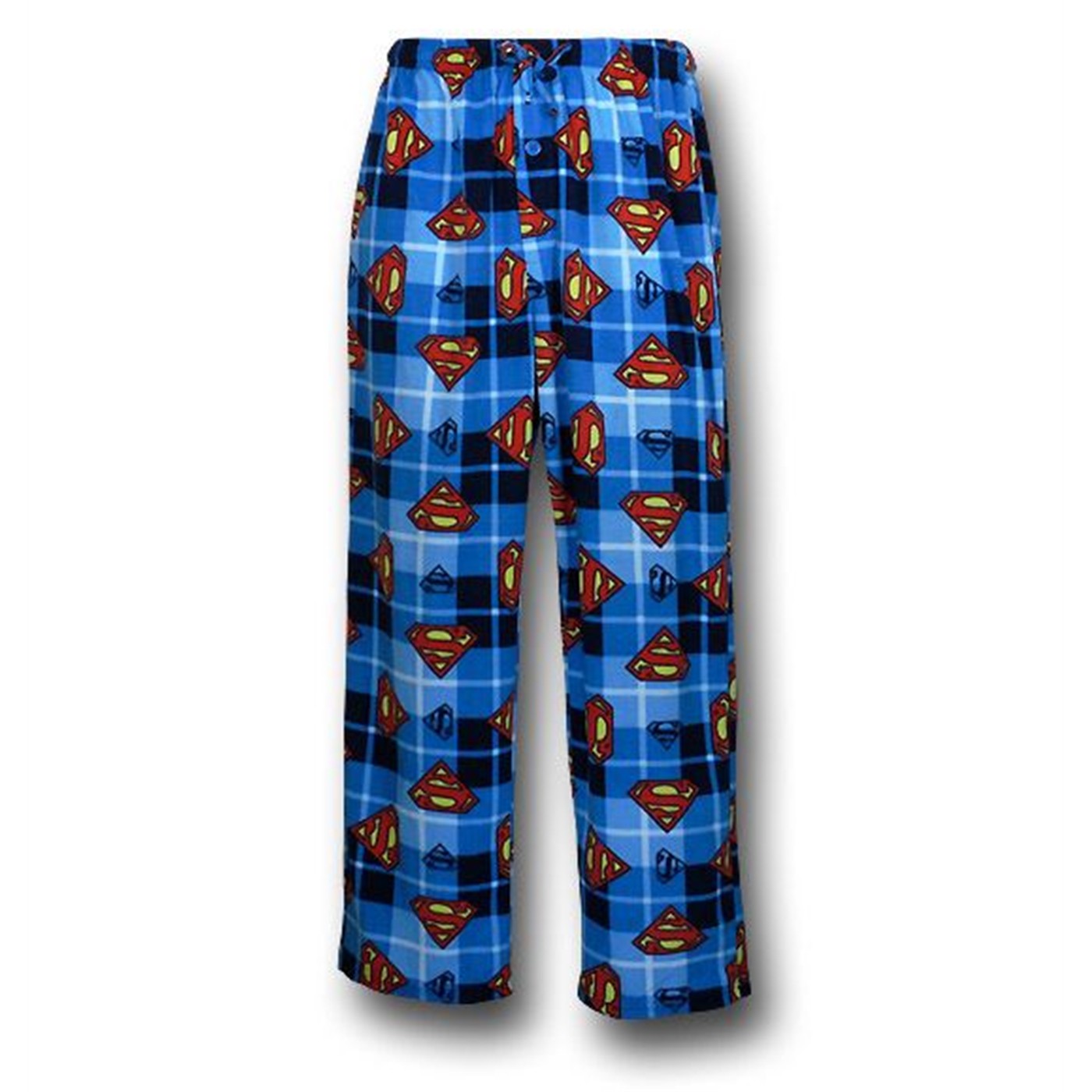 Superman Symbol Checkered Fleece Lounge Pants