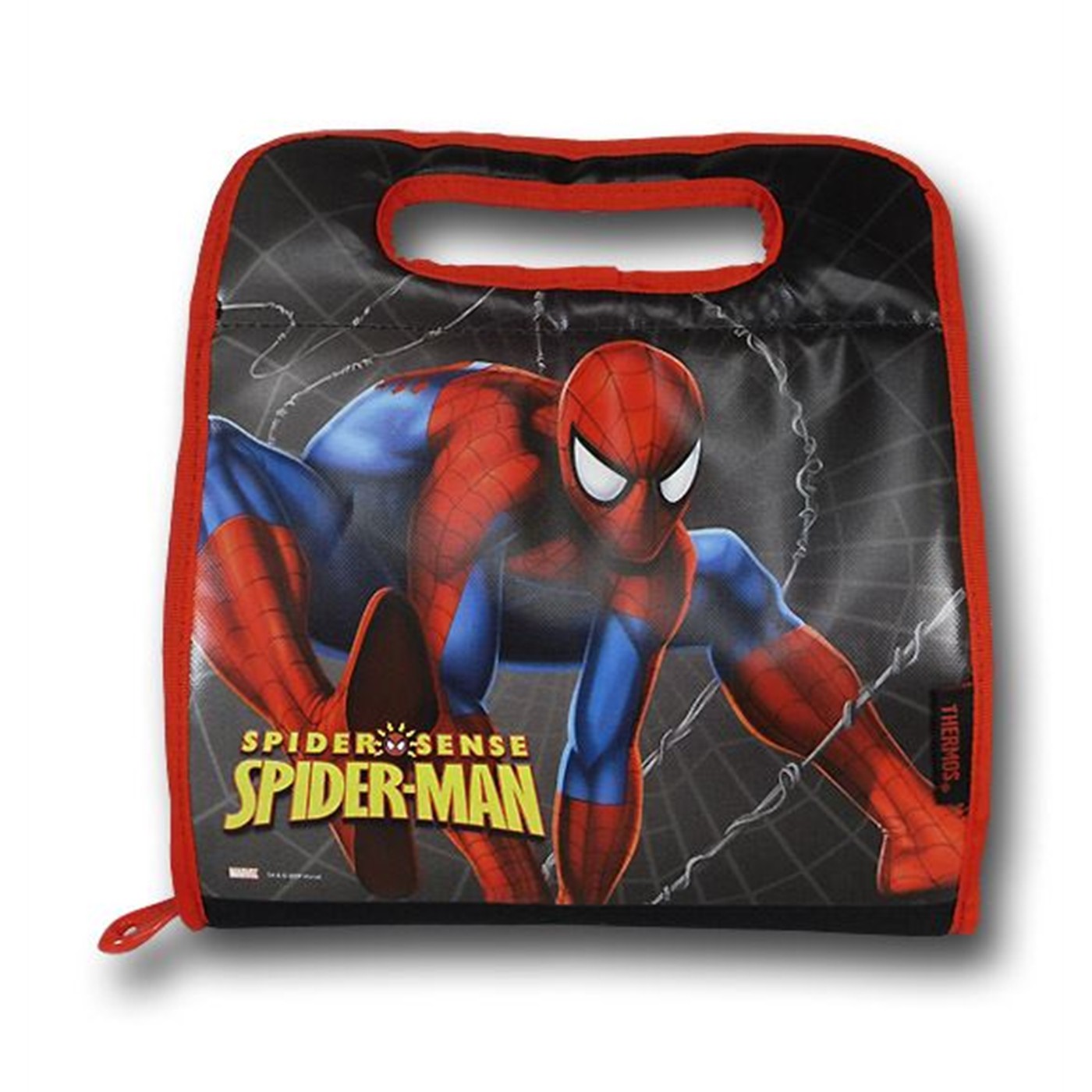 Spiderman Action Soft Black and Red Lunch Sack