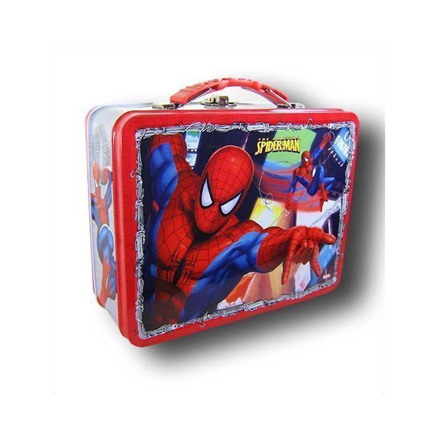 Spiderman Red Webbed Border Square Lunchbox