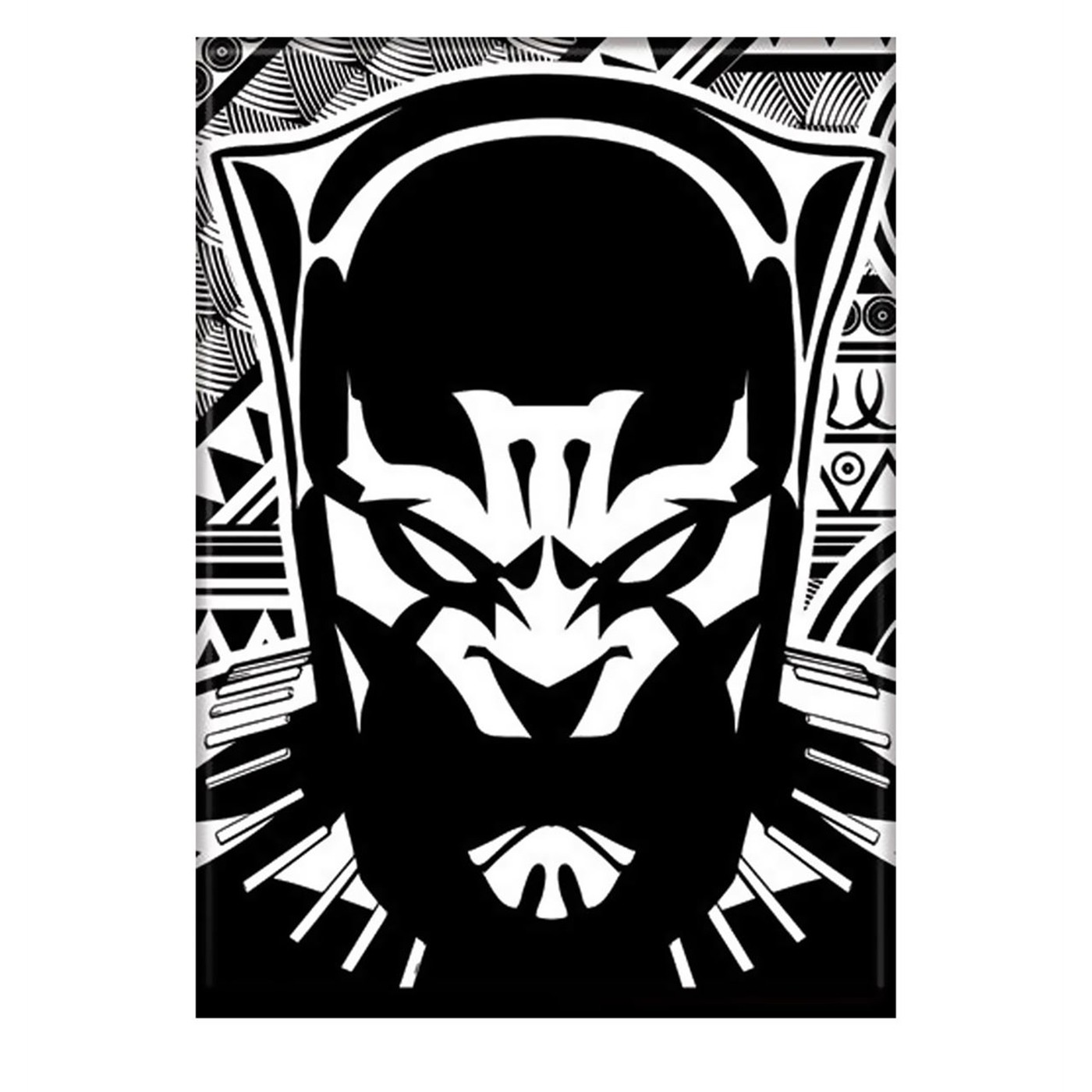 Black Panther Black & White Magnet