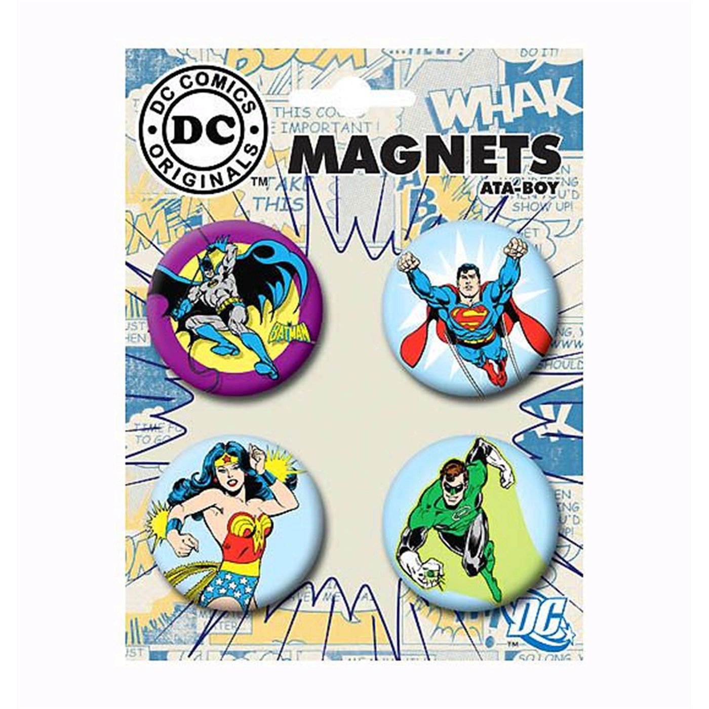 DC Heroes in Action Button Magnet Set