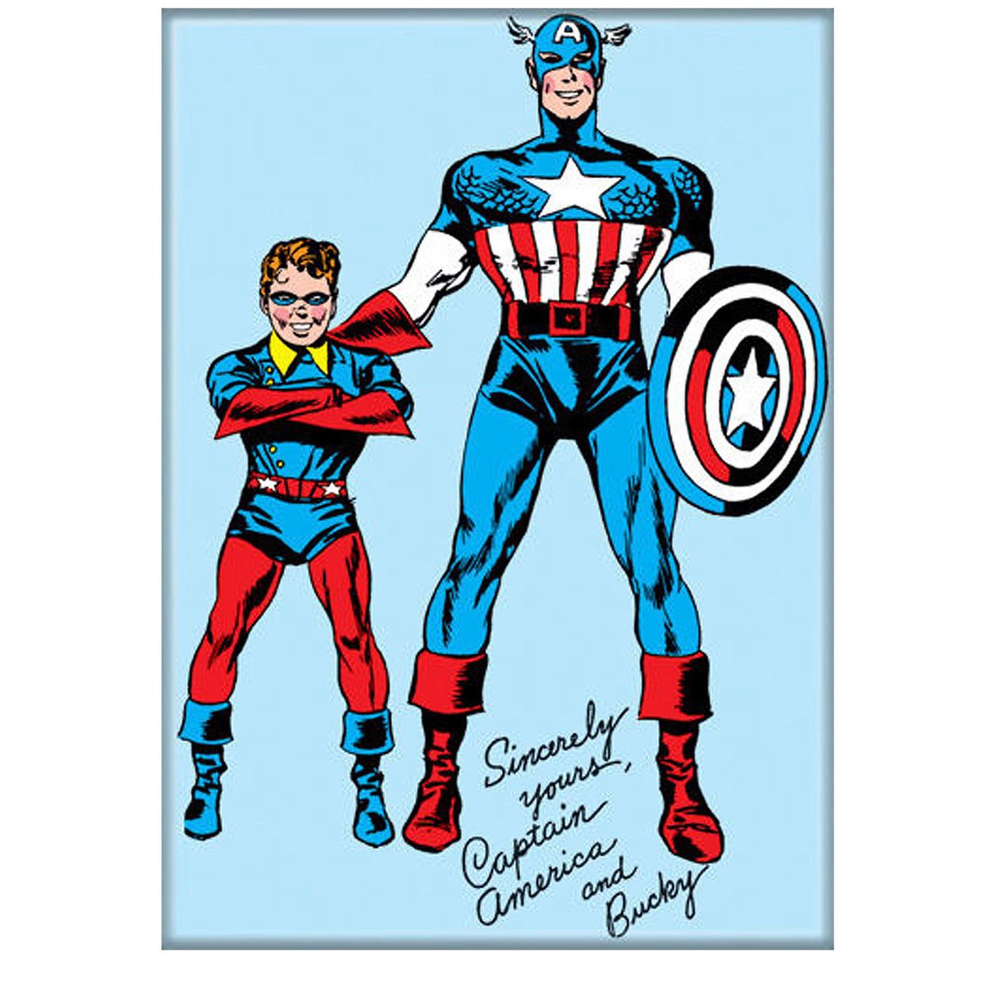 Captain America and Bucky Autograph Magnet