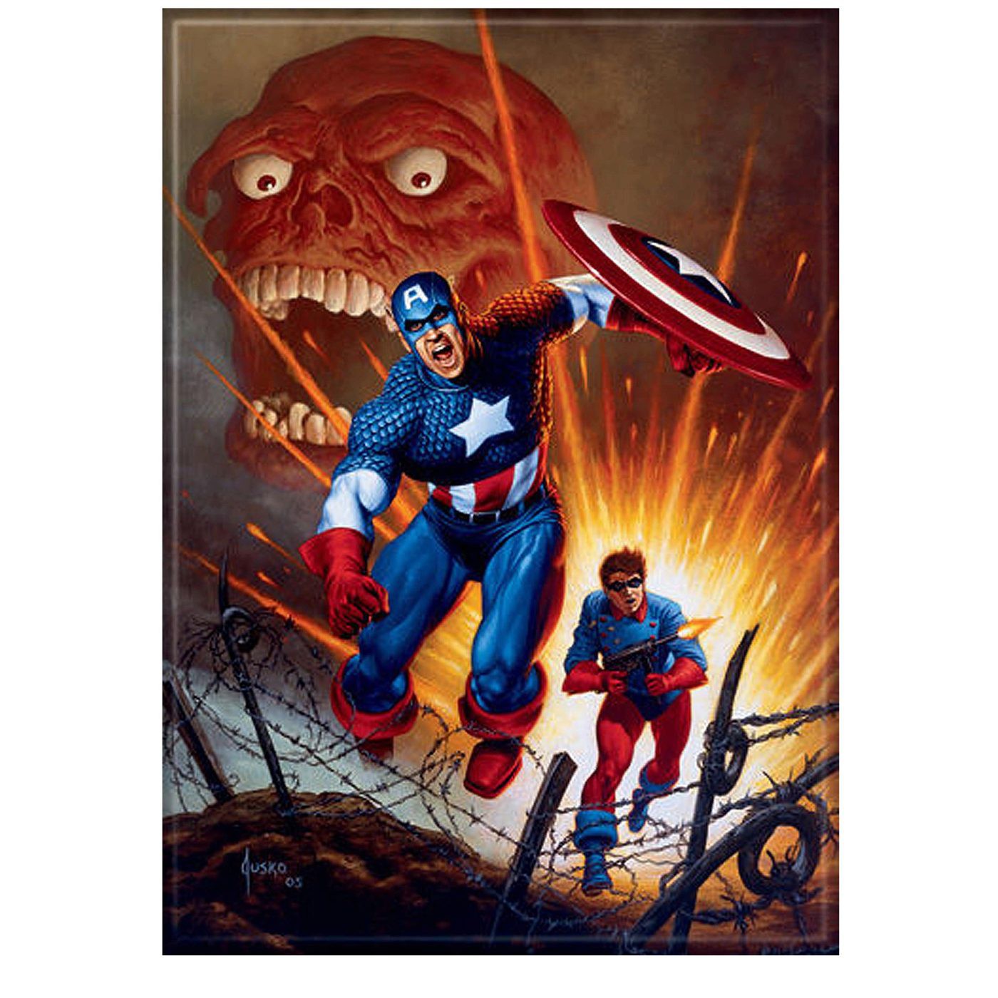 Captain America & Bucky Haunt Of Red Skull Magnet