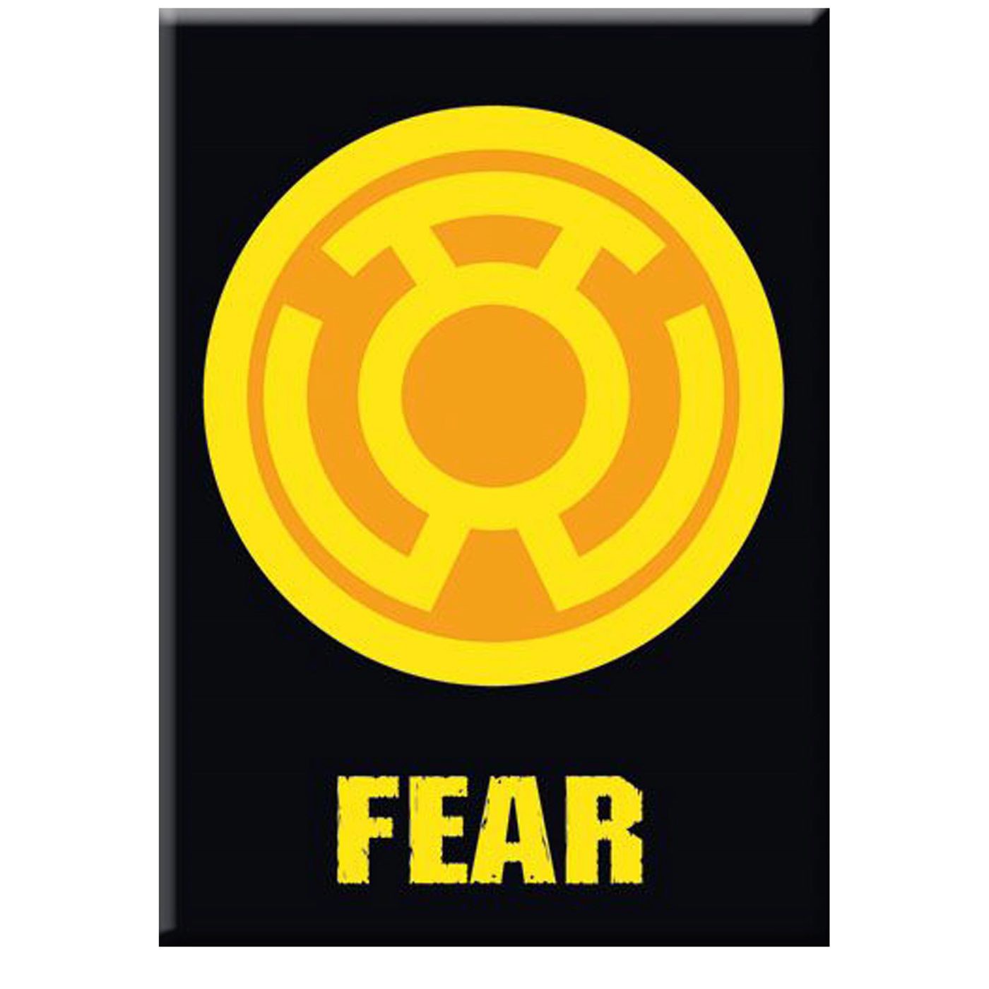 Green Lantern Yellow Fear Symbol Magnet