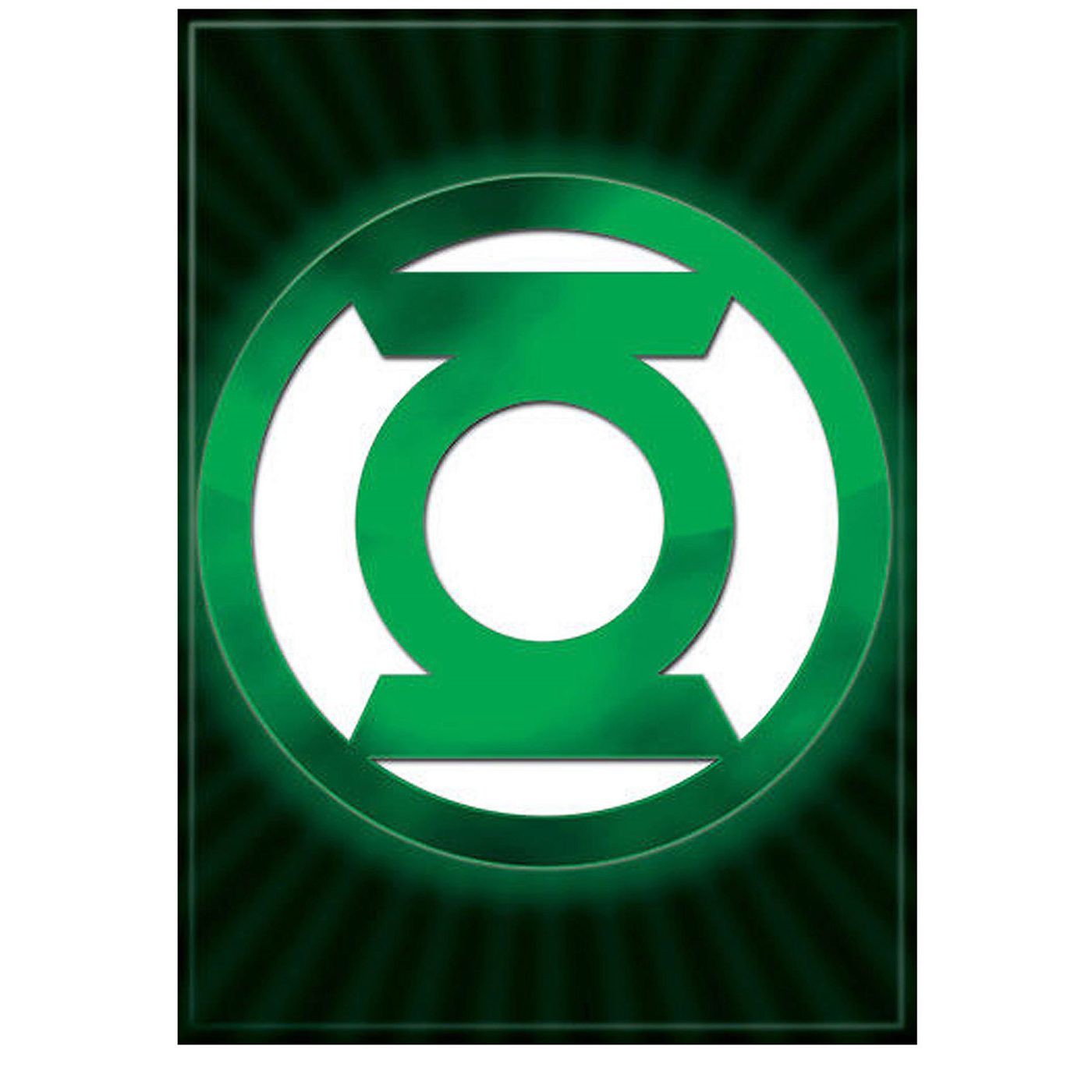 Green Lantern Symbol Black Magnet
