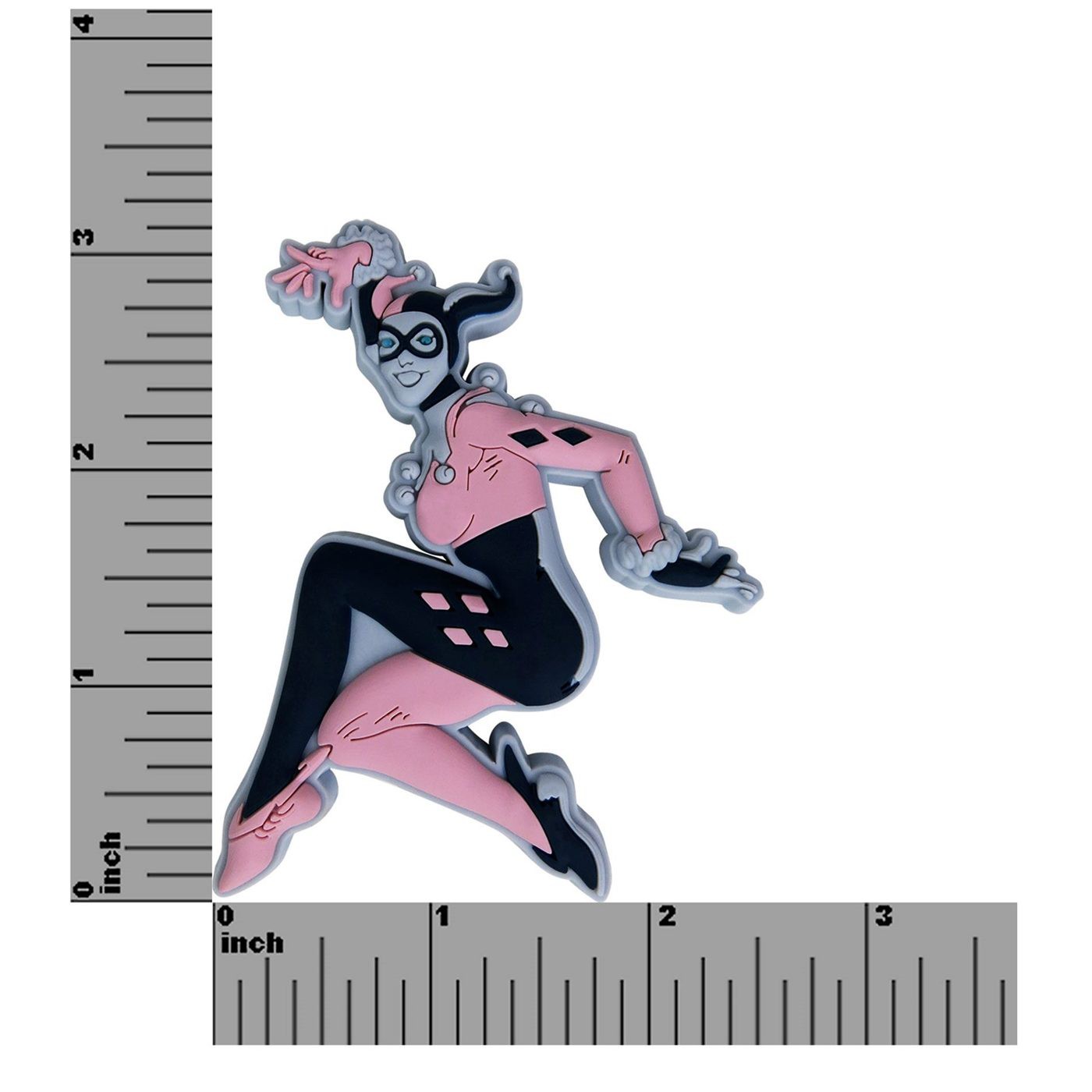 Harley Quinn Pink & Black 3-D Magnet