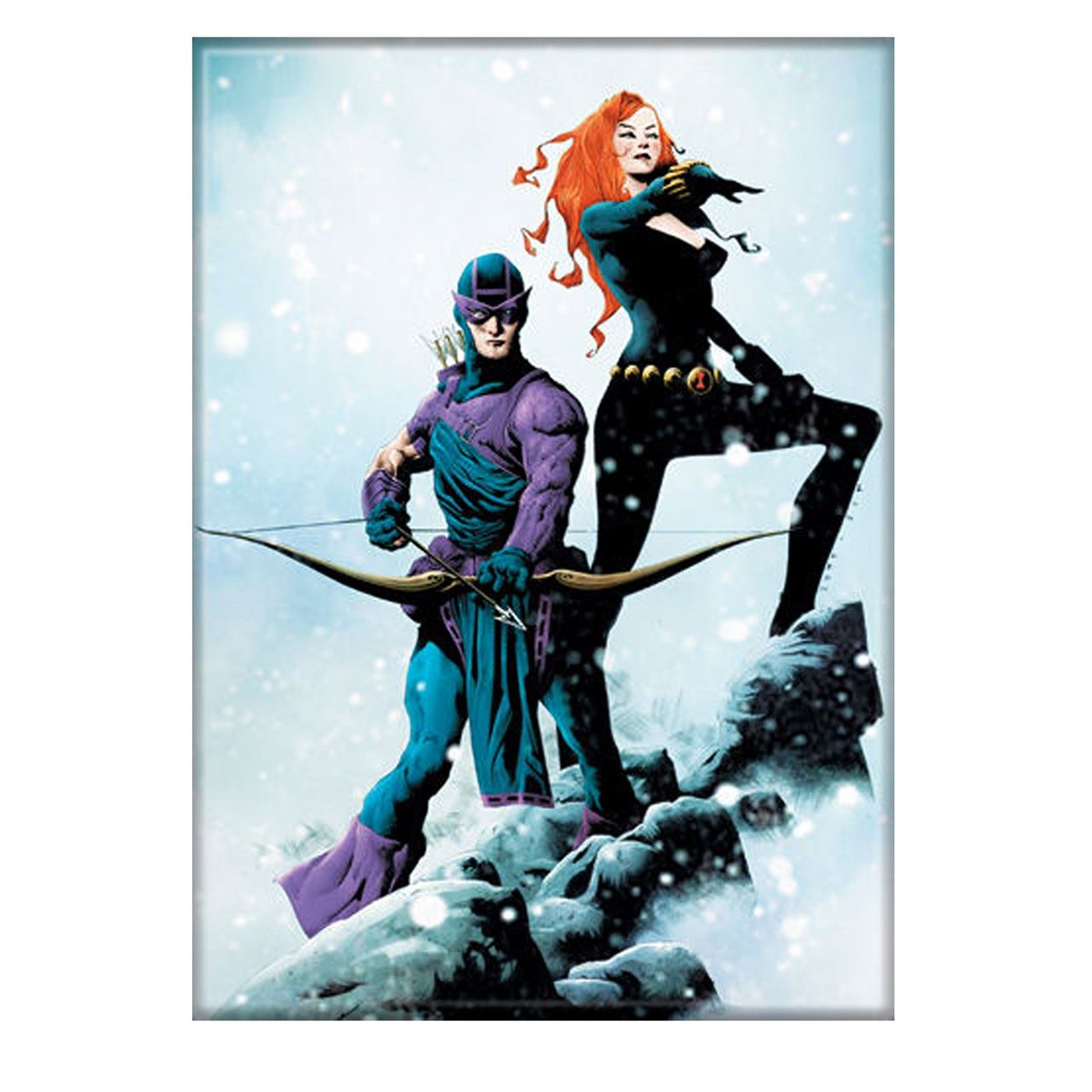 Hawkeye & Black Widow Winter Gathering Magnet
