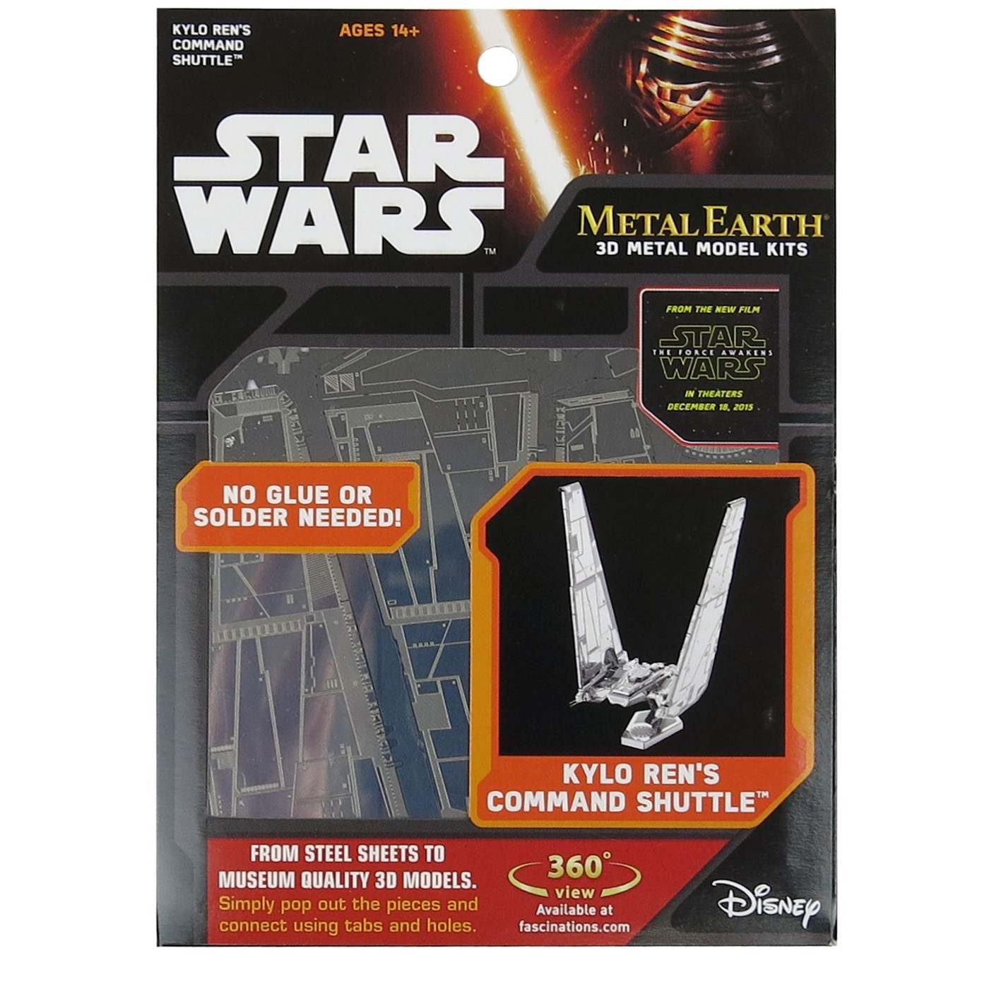 Star Wars Force Awakens Kylo Ren Shuttle Metal Earth Kit