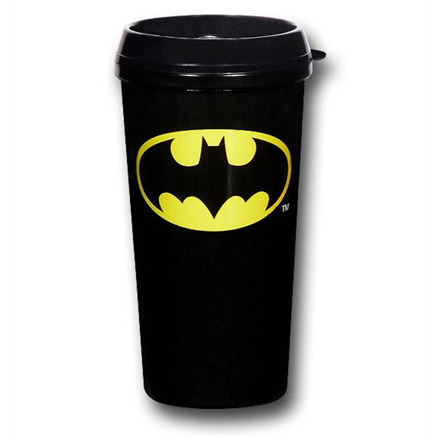 Batman Symbol Black Plastic Travel Mug