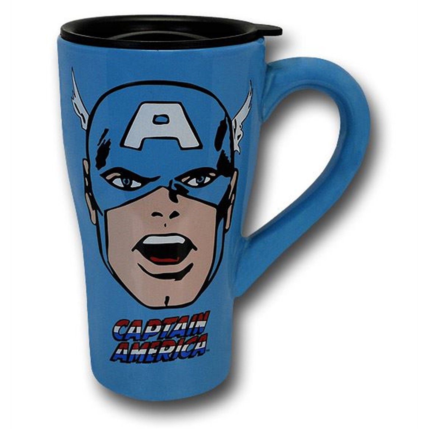 Captain America Face Ceramic Travel Mug