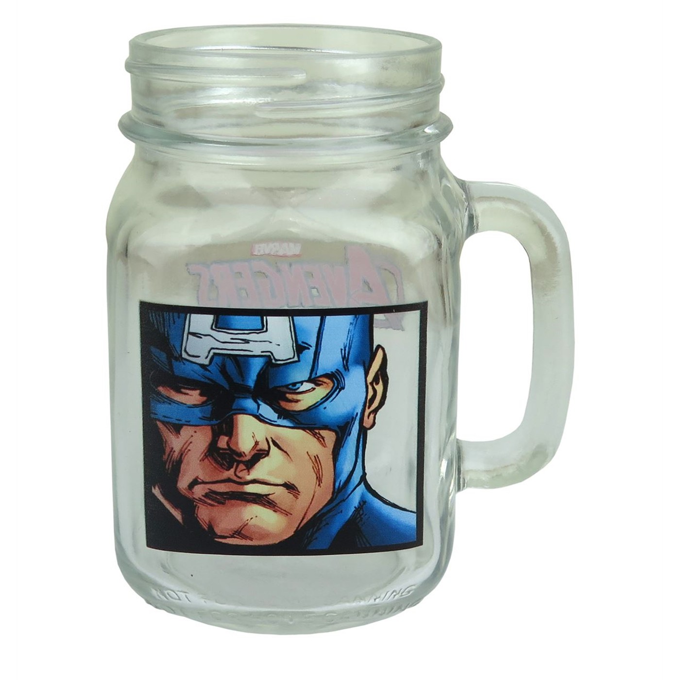 Captain America Close-Up Mason Jar Mug