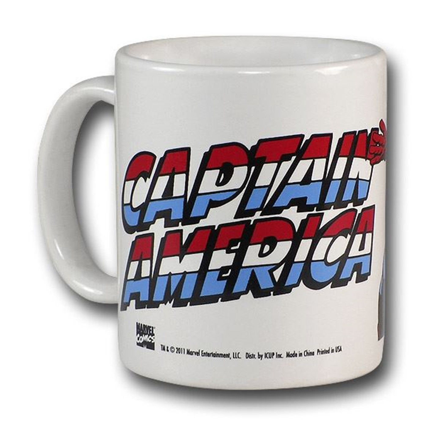 Captain America White Ceramic Mug Of Freedom