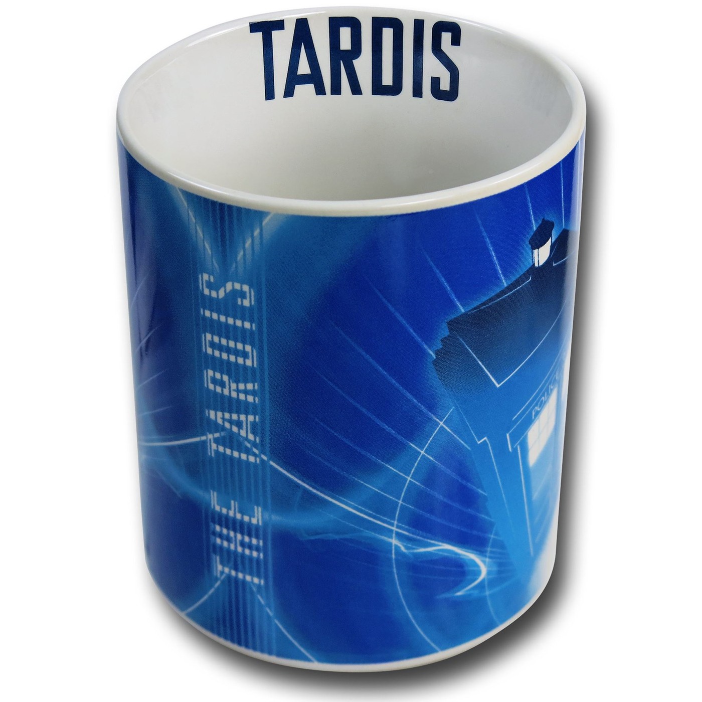 Doctor Who Tardis Blue & White Image Mug