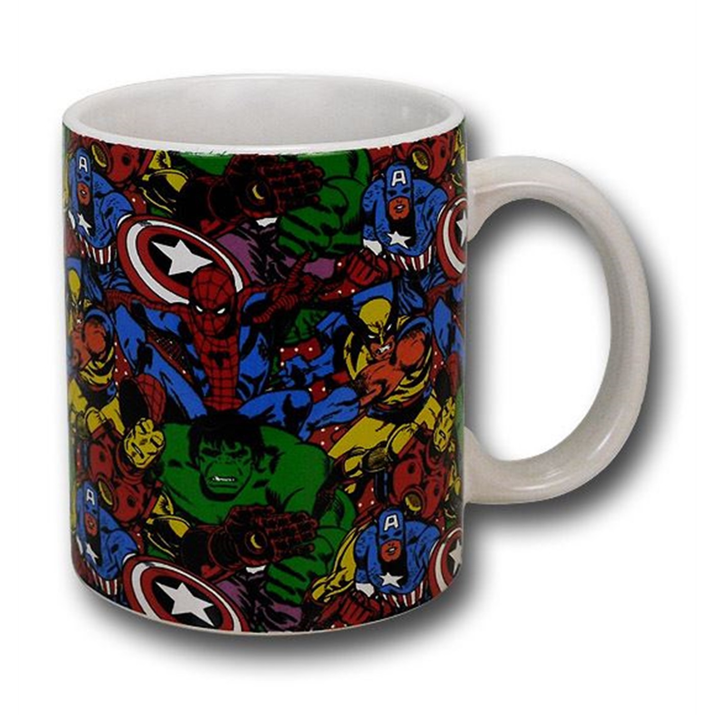 Marvel Heroes Collage Wrap White Coffee Mug