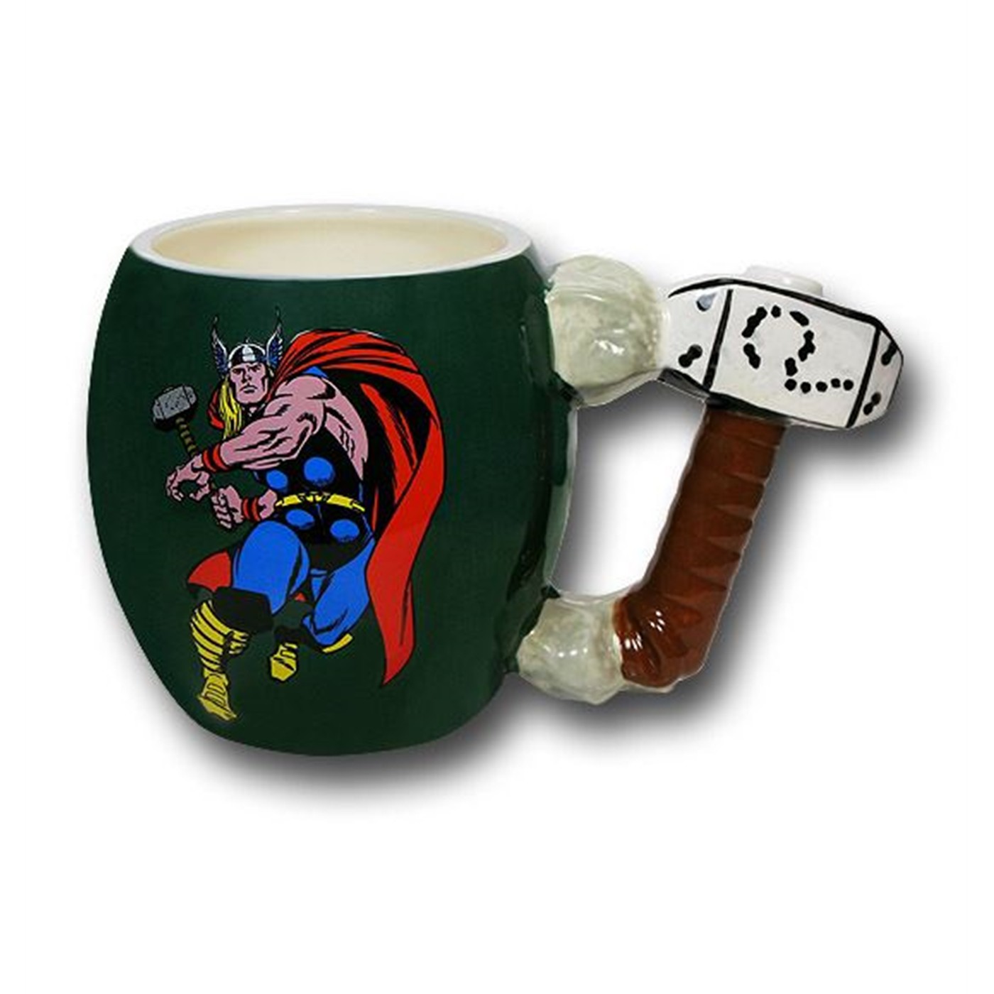 Thor Hammer Handle 15 oz Round Ceramic Mug