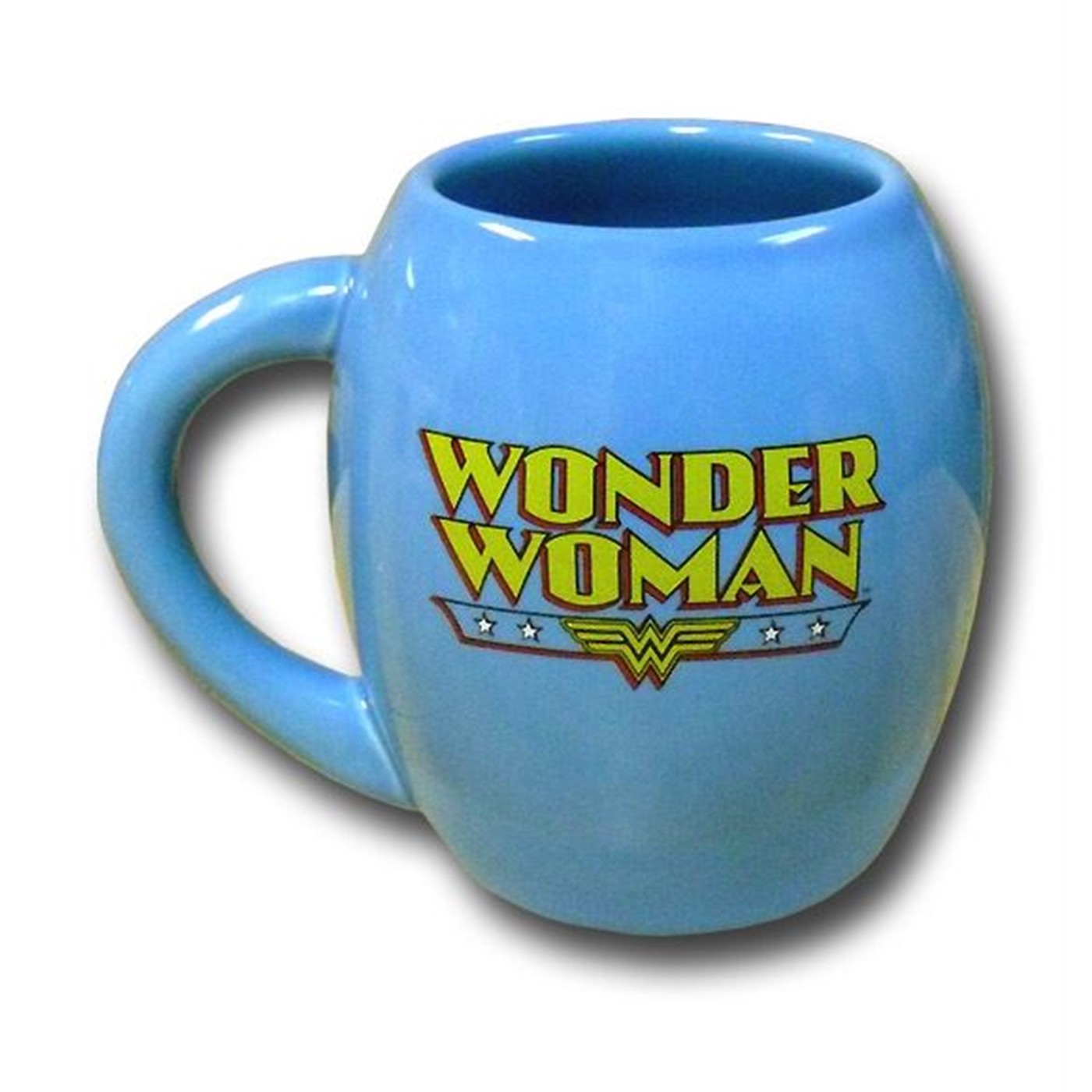 Wonder Woman 18 oz Sky Blue Barrel Decal Mug