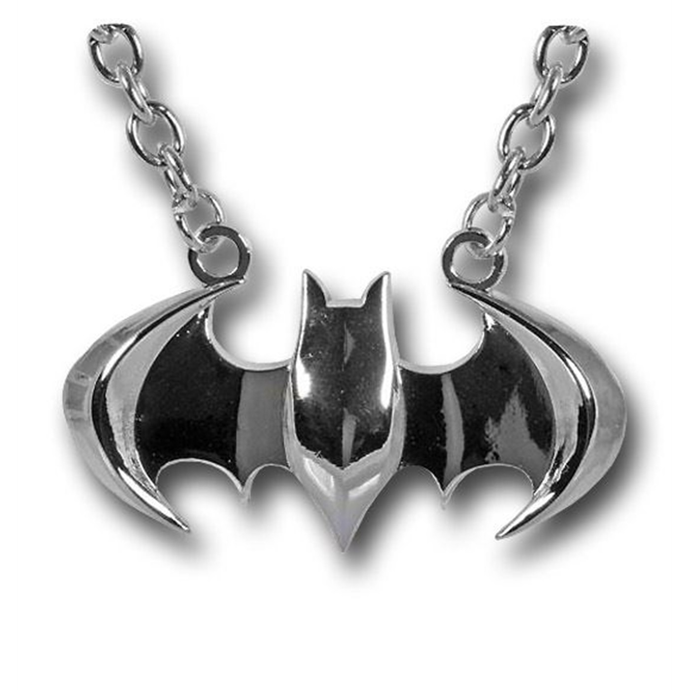 Batman 3D Symbol Chrome Necklace