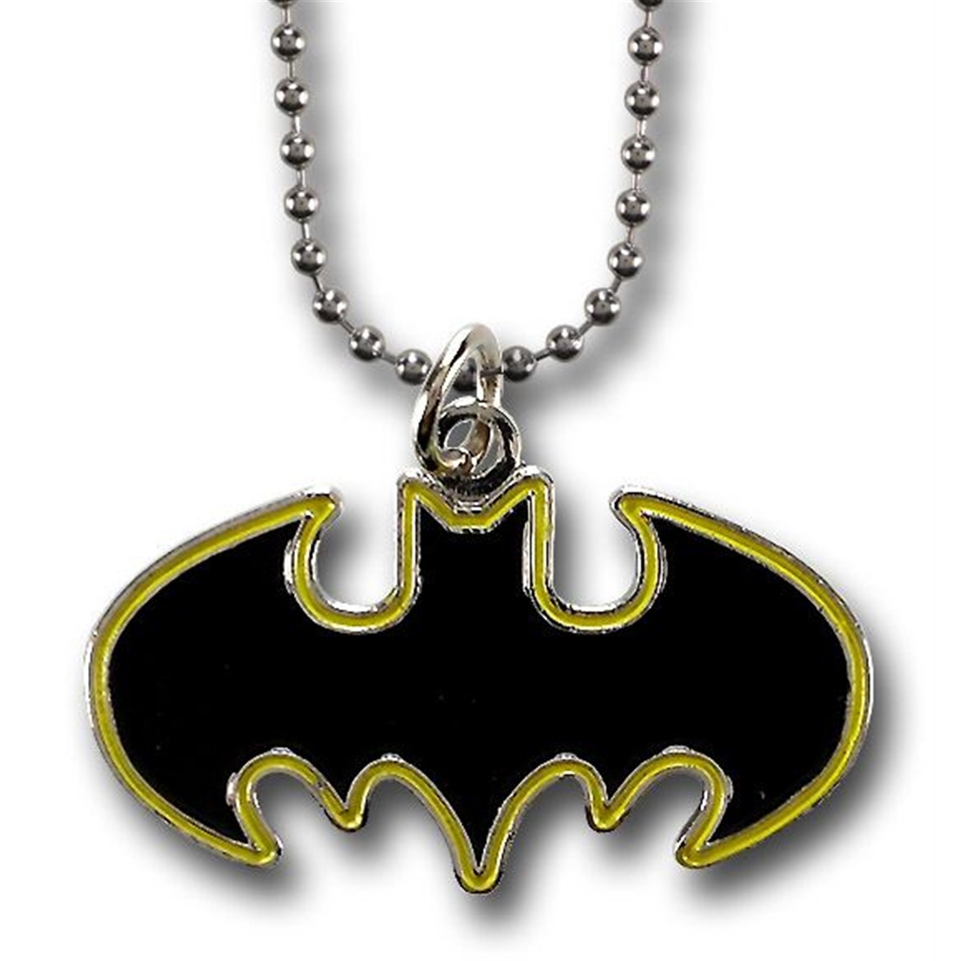 Batman Black and Yellow Outline Die Cut Necklace