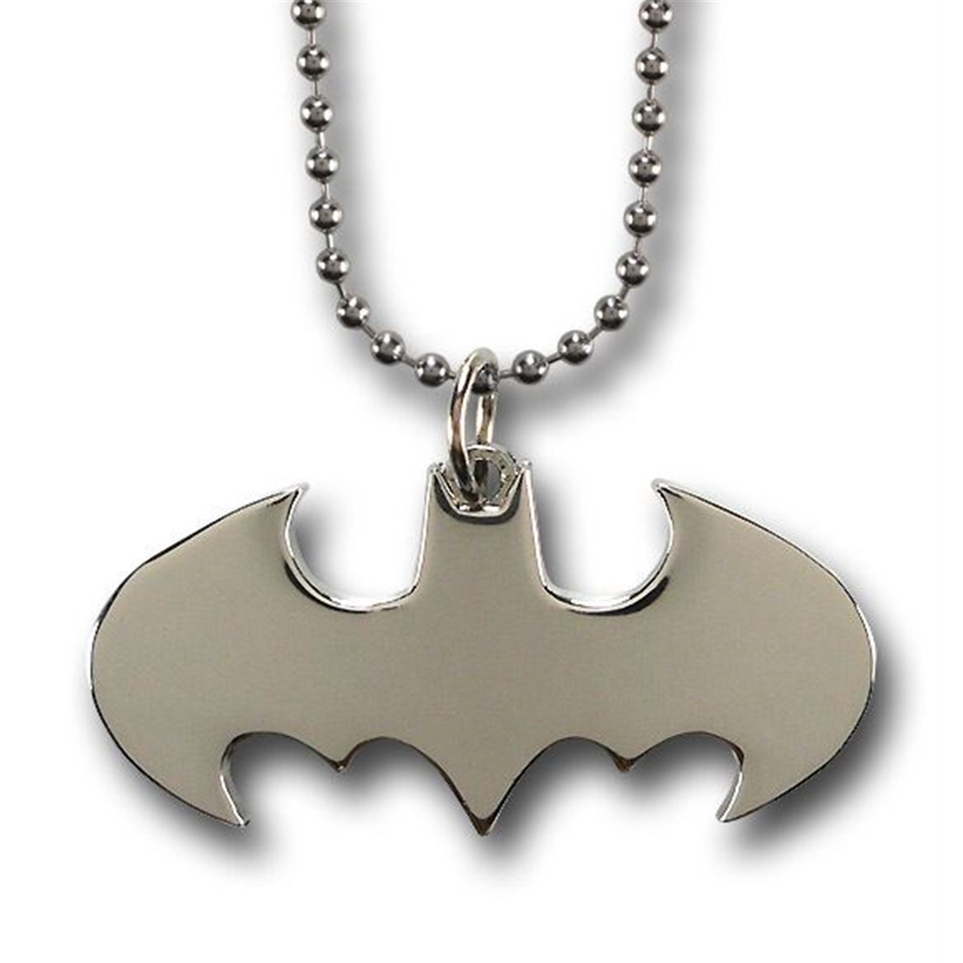 Batman Die Cut Chrome Symbol Necklace