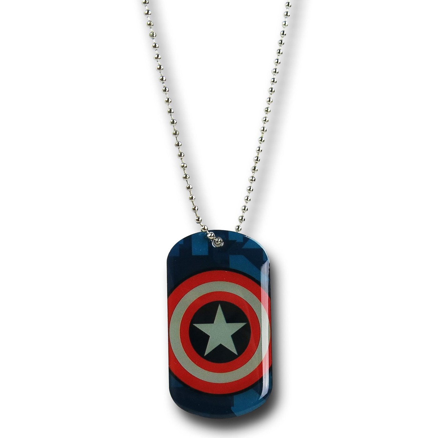 Captain America Camo Dog Tag Necklace