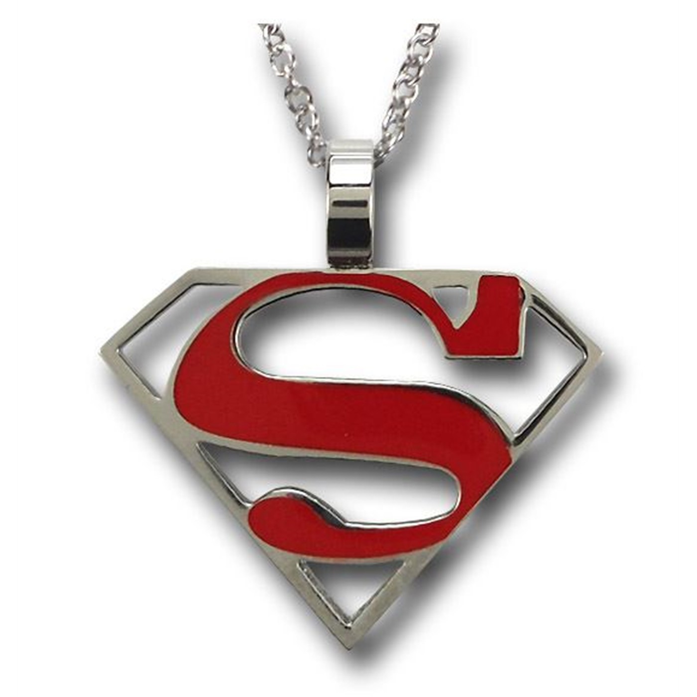 Superman Red Symbol Stainless Steel Necklace