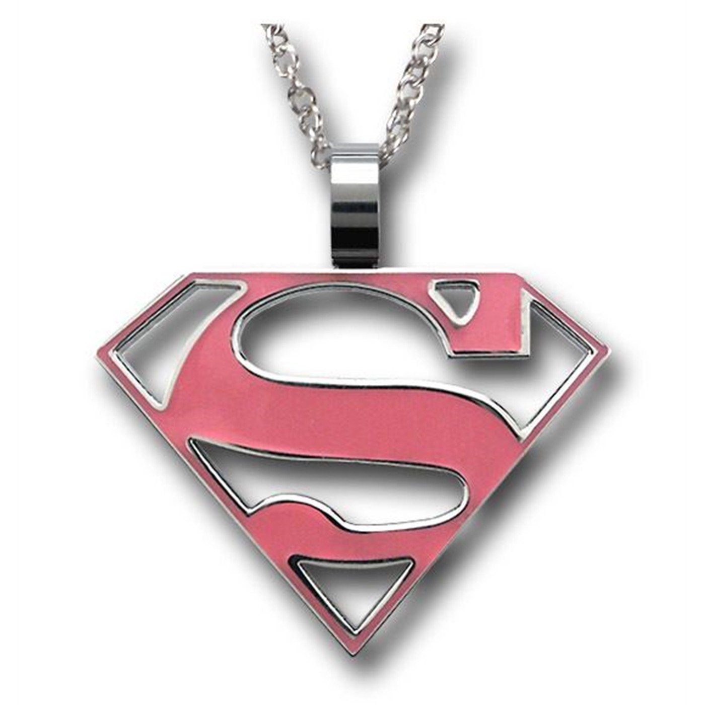 Supergirl Pink Stainless Steel Pendant