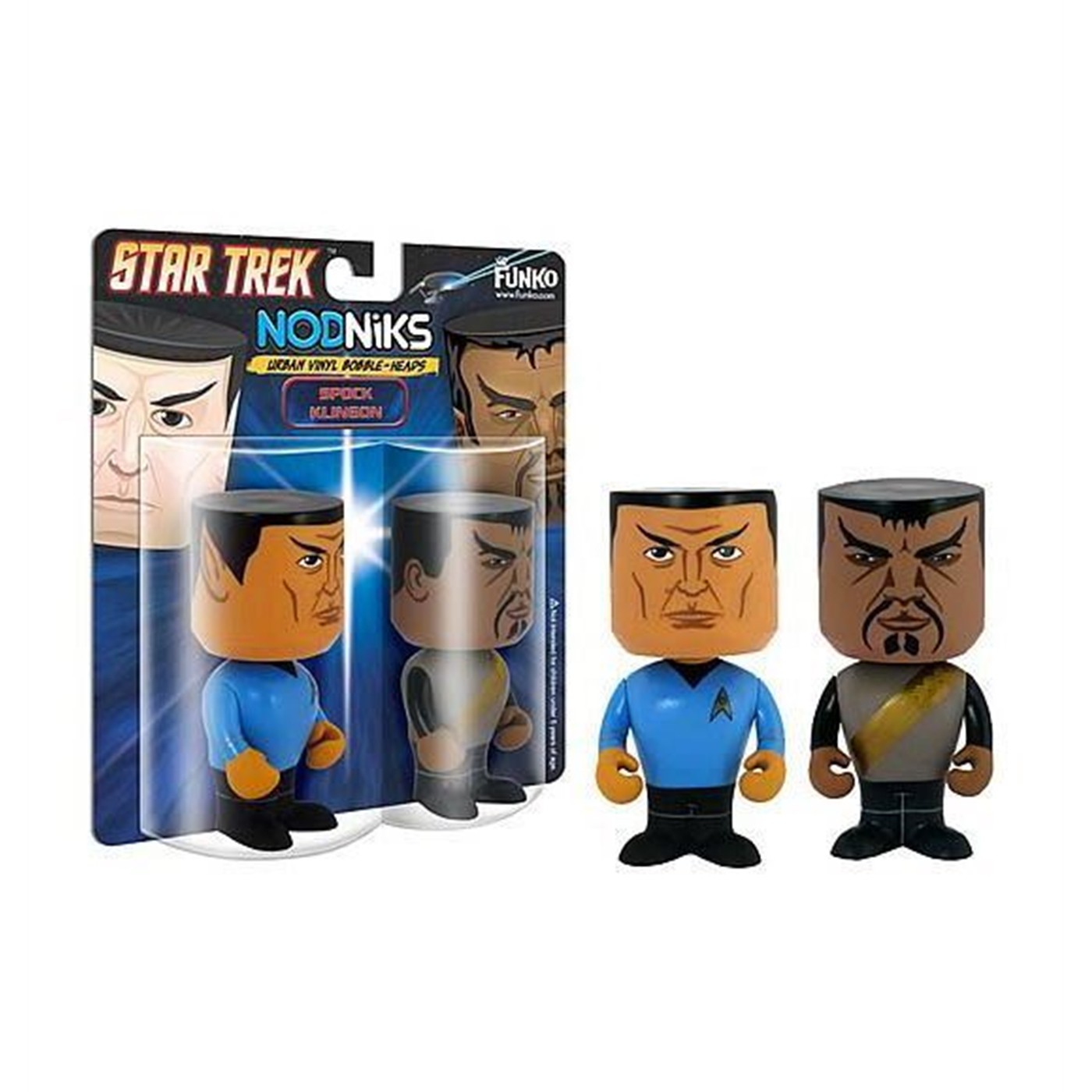Nodniks Star Trek Spock and Klingon Vinyl Bobble Heads