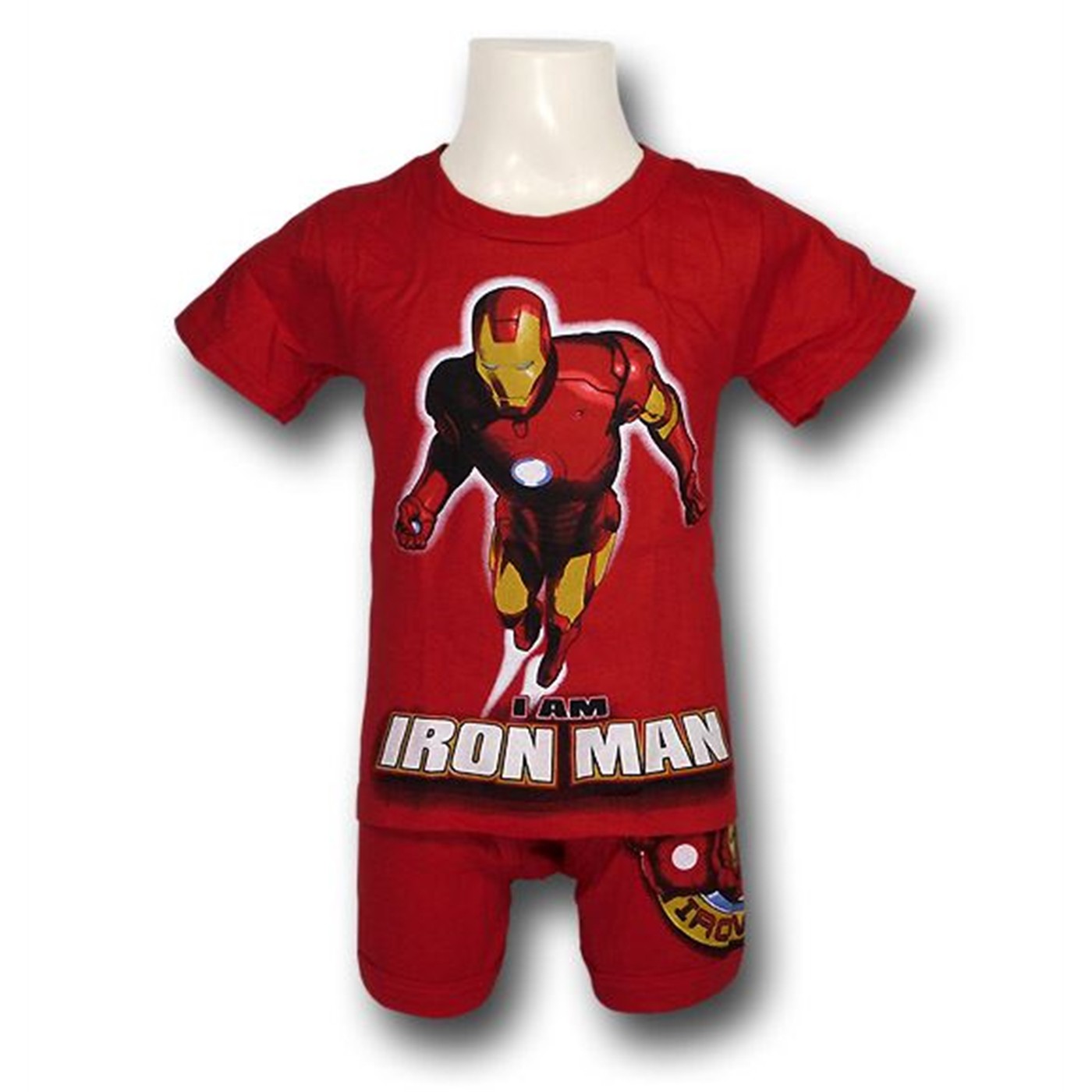 Iron Man Juvenile Red Boxer Brief Set