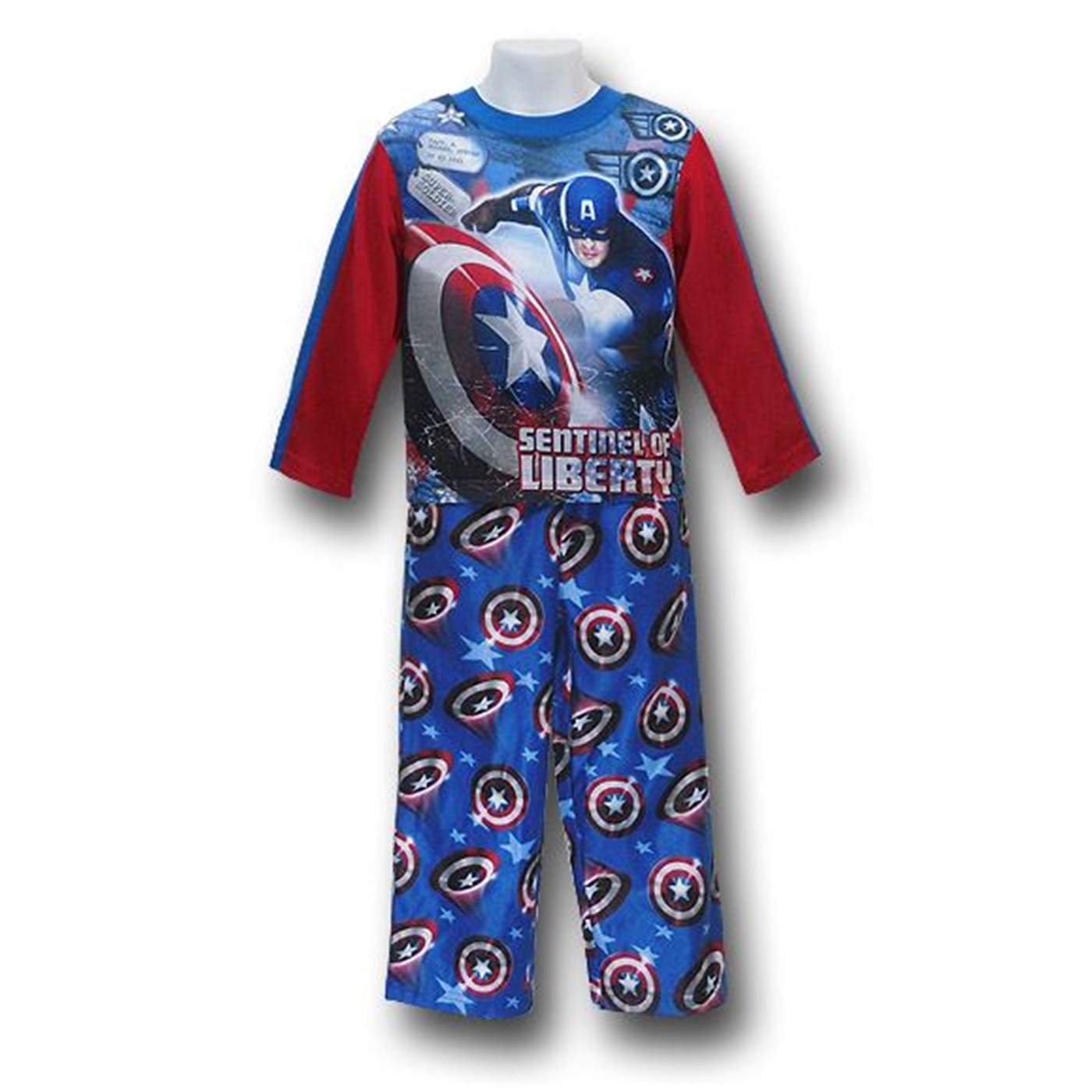 Captain America Kids Blue Pajama Set