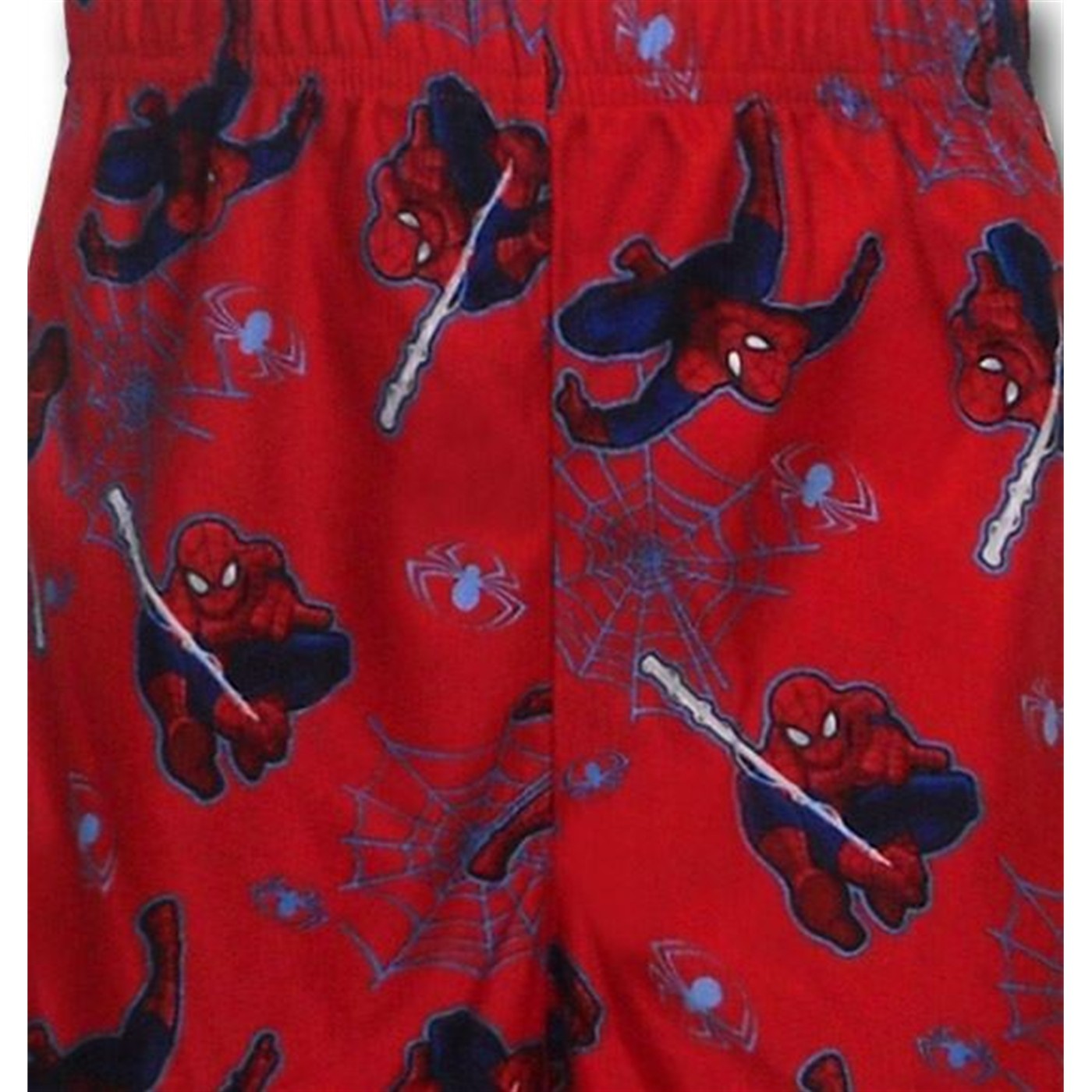 Spiderman Kids Button-Up Red Print Swing Pajamas