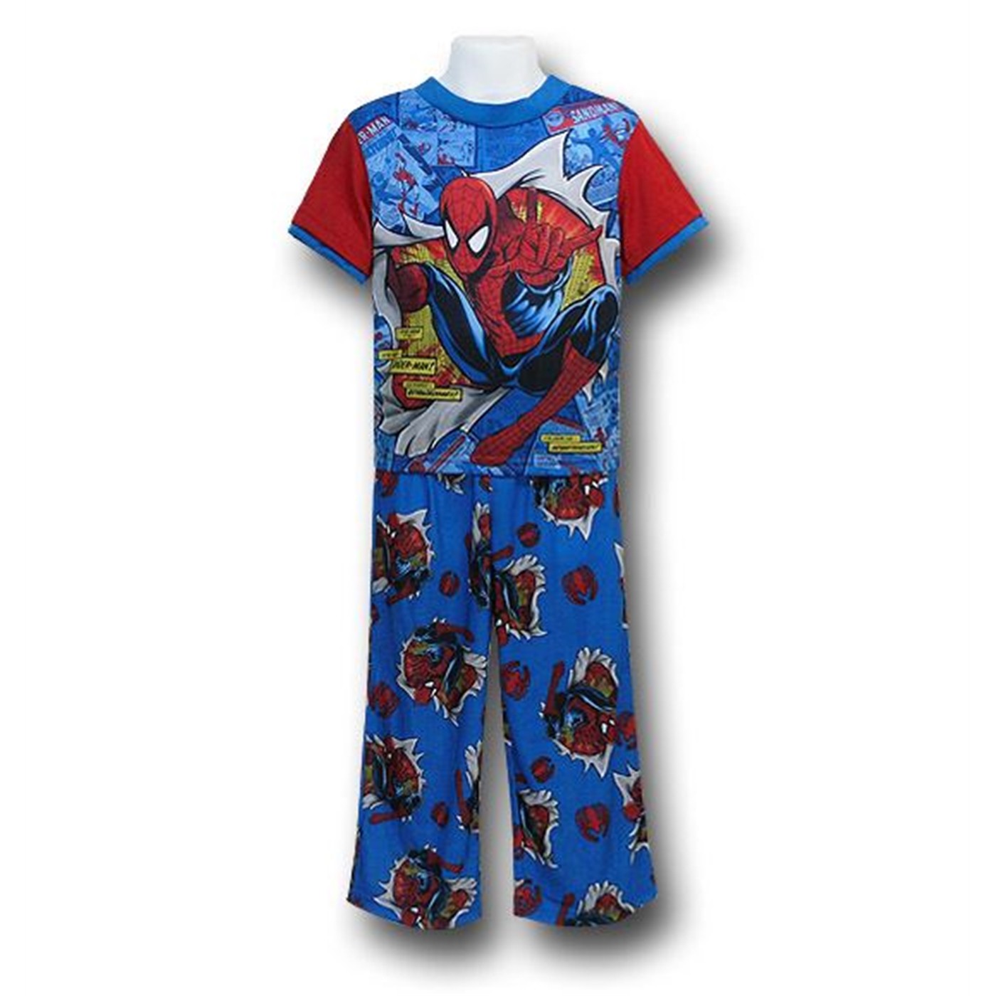 Spiderman Burst Kids 3 Piece Pajamas Set