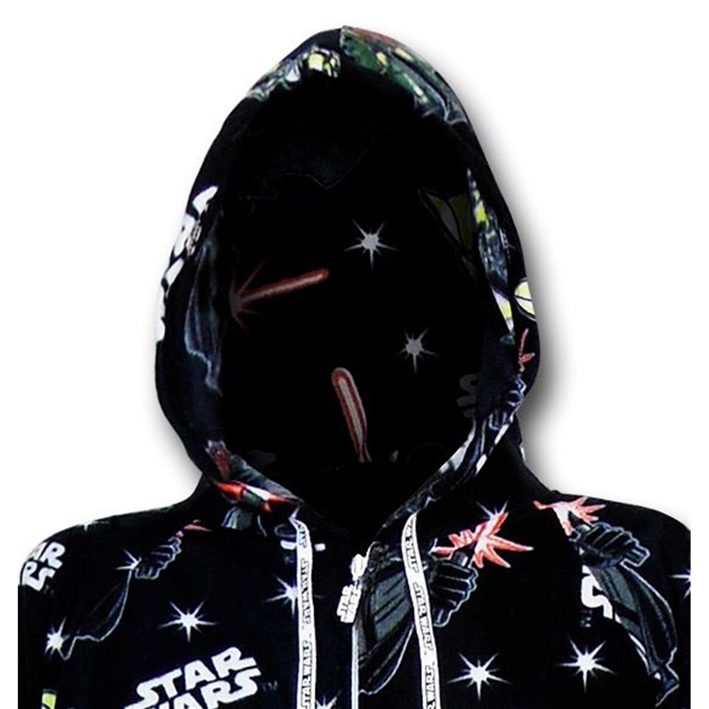 Star Wars Empire Black Footed Hooded Pajamas